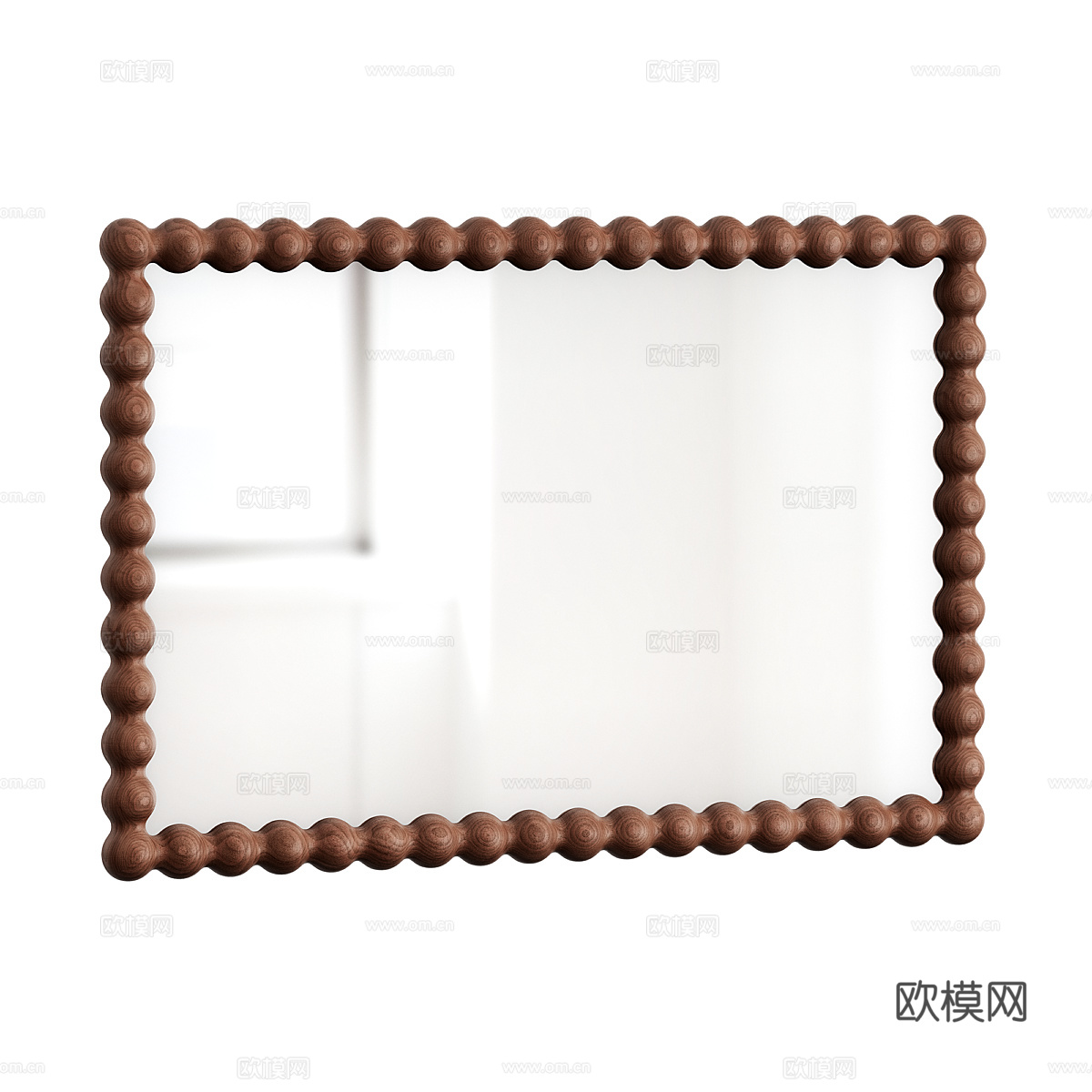 新中式中古风装饰镜子3d模型