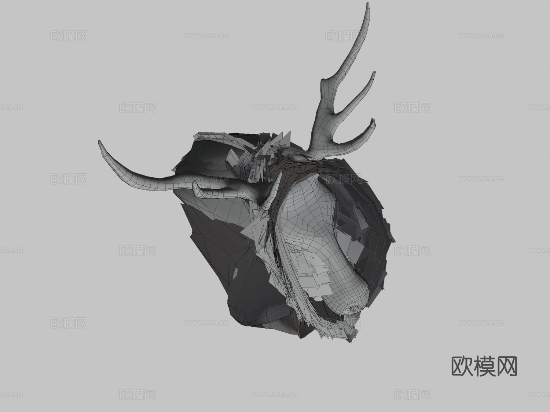 鹿行走循环动画3d模型