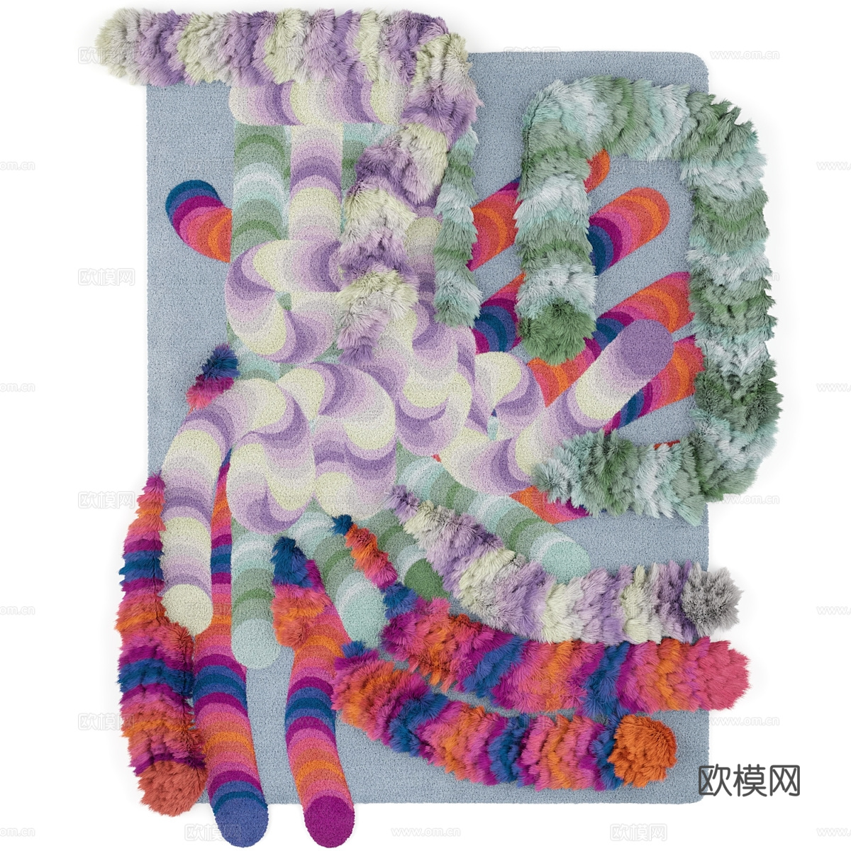 现代奶油风艺术挂毯3d模型