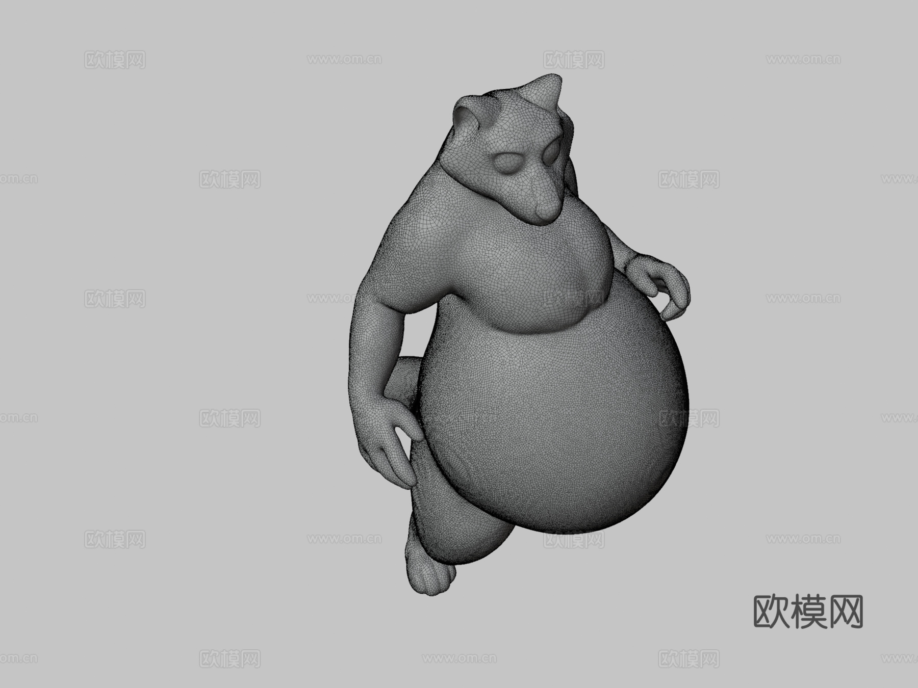 胖浣熊3d模型