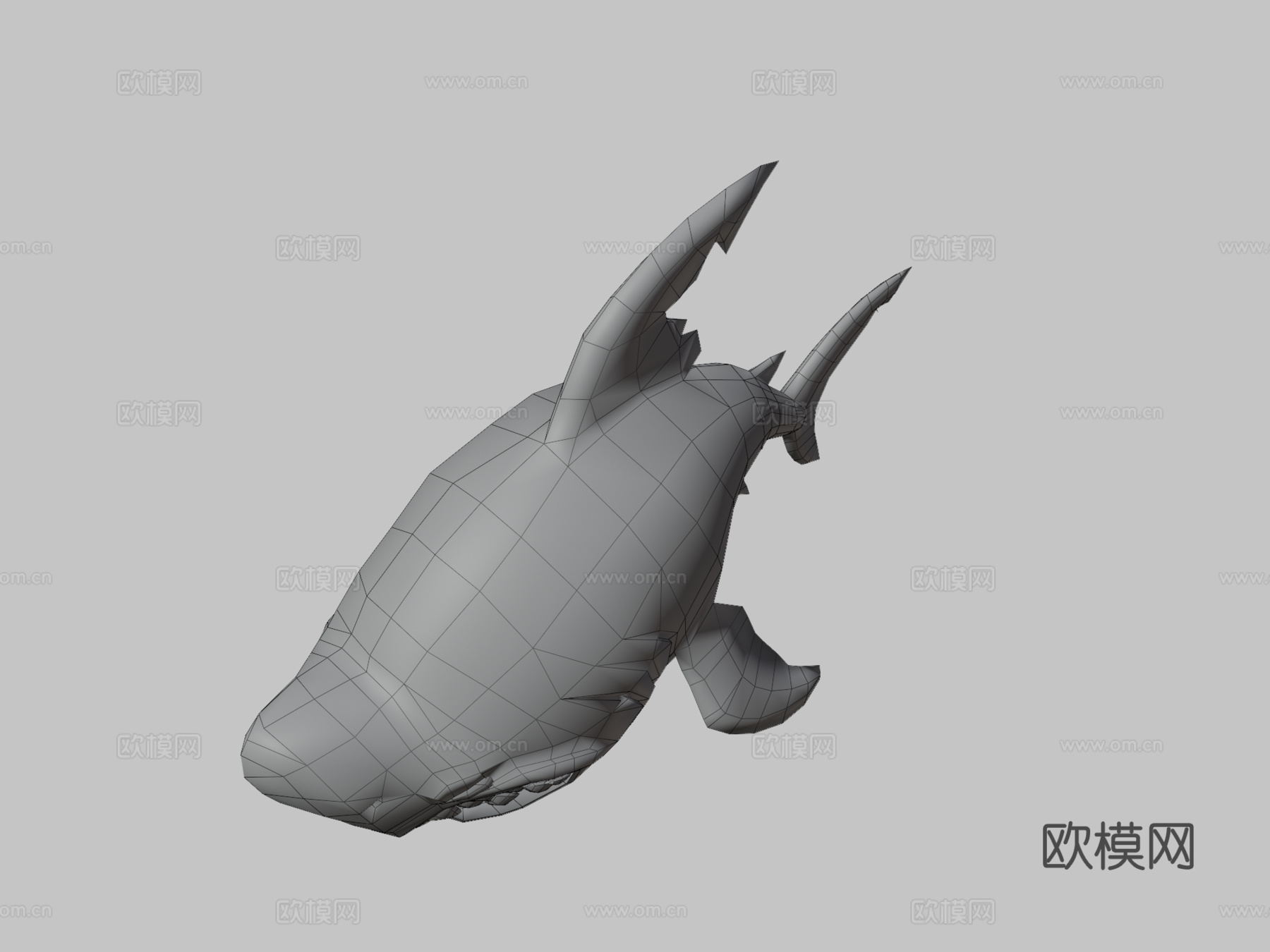 大白鲨3d模型