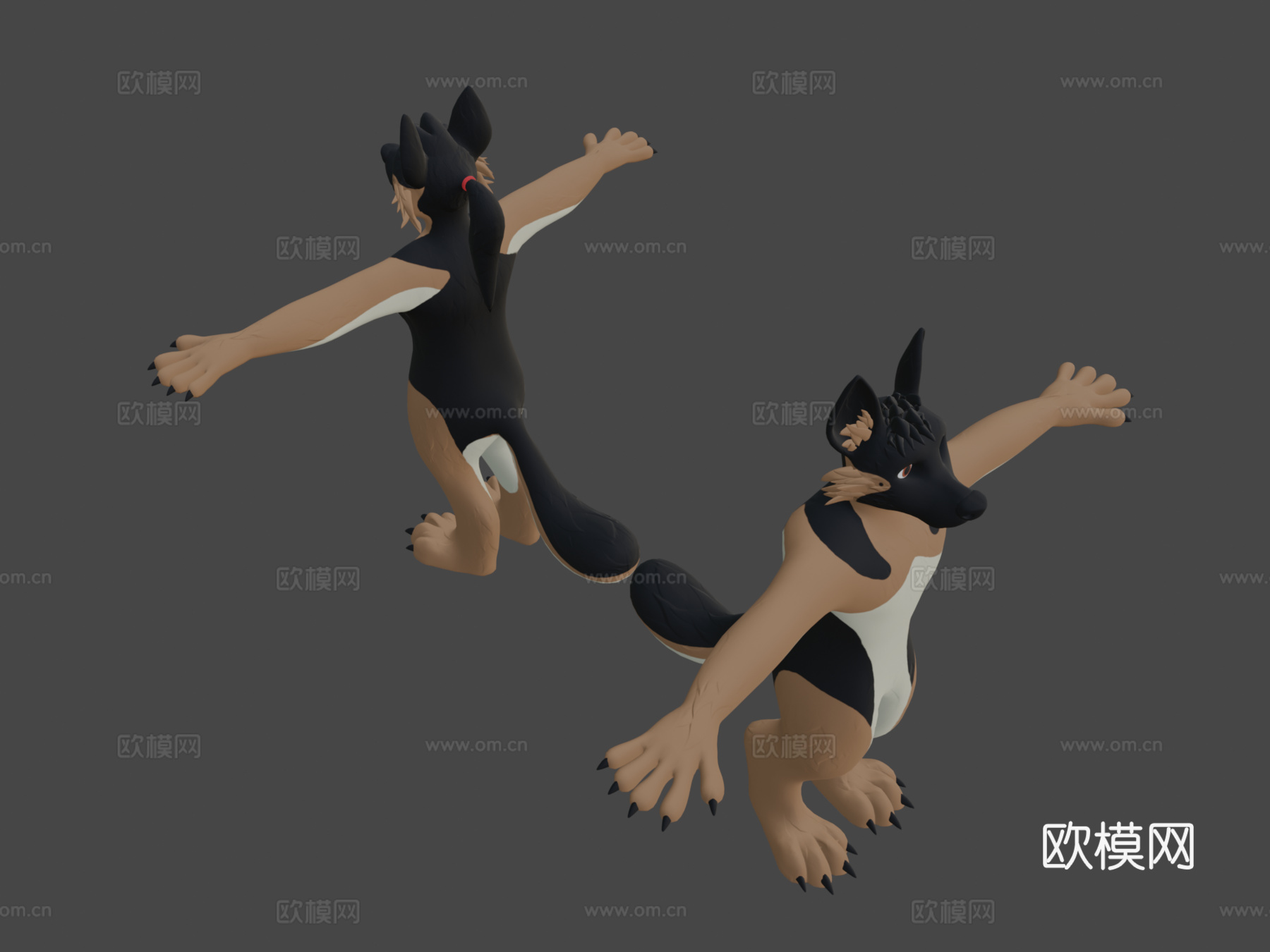 德国牧羊犬VRChat就绪3d模型