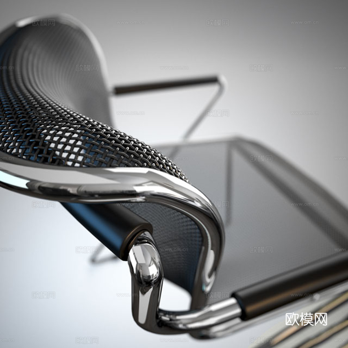 现代不锈钢办公椅3d模型