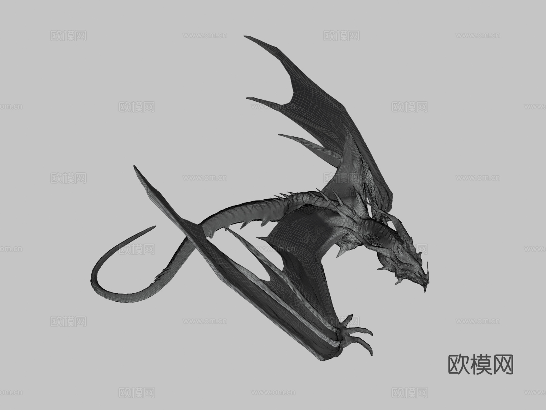 恶魔龙完整纹理3d模型