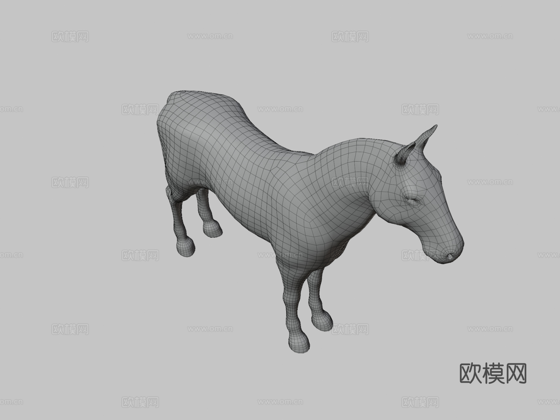 马基础网格3d模型