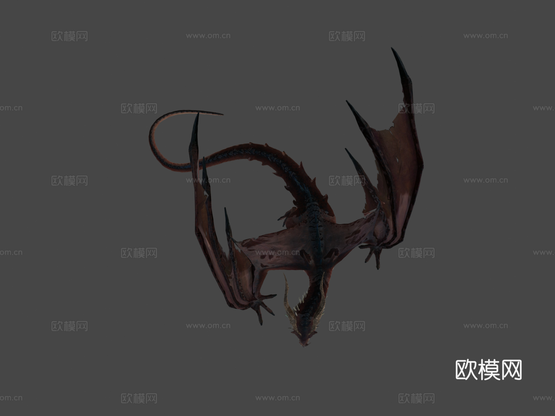 恶魔龙完整纹理3d模型