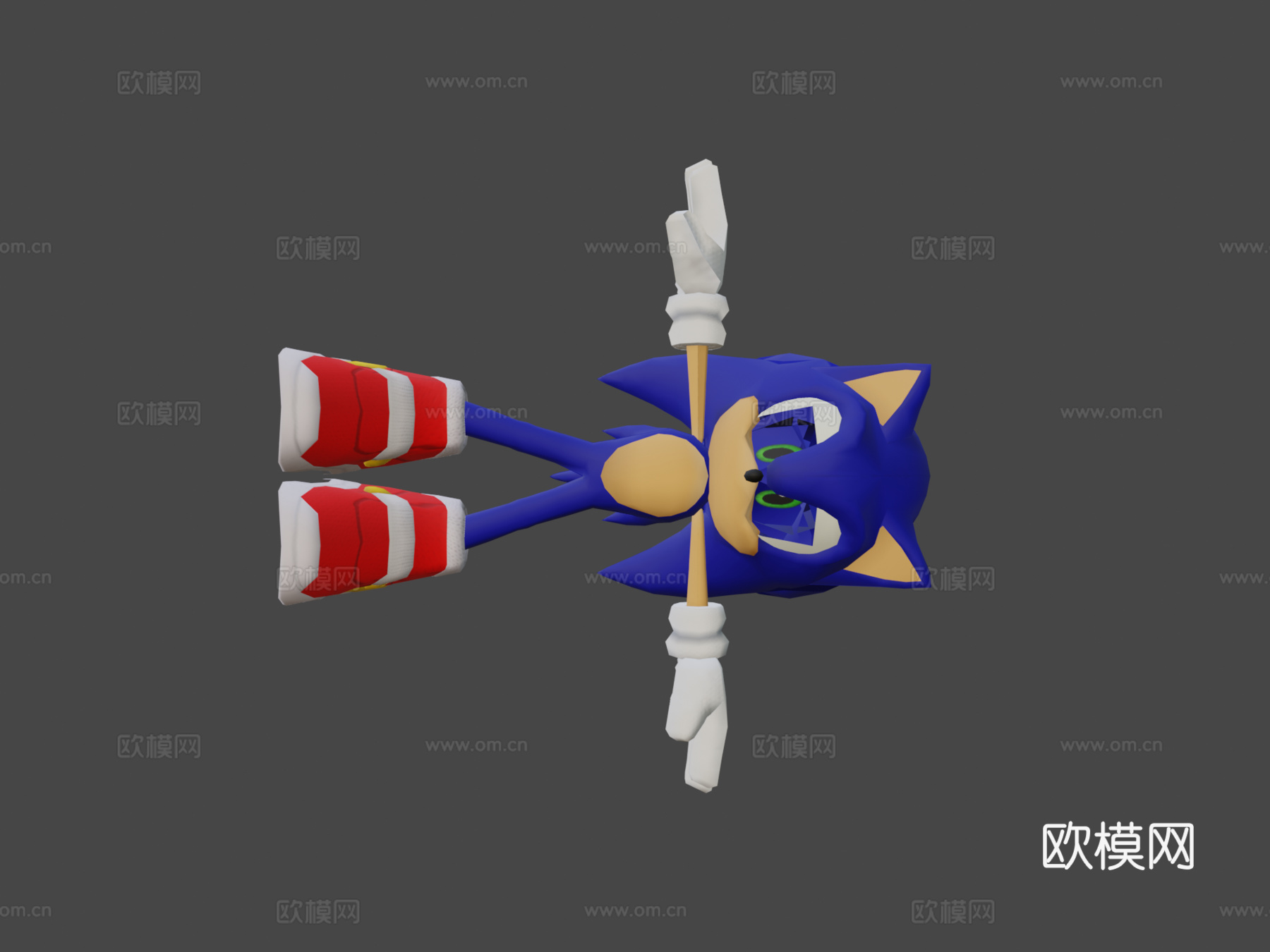 索尼克大冒险2-索尼克模型重制3d模型