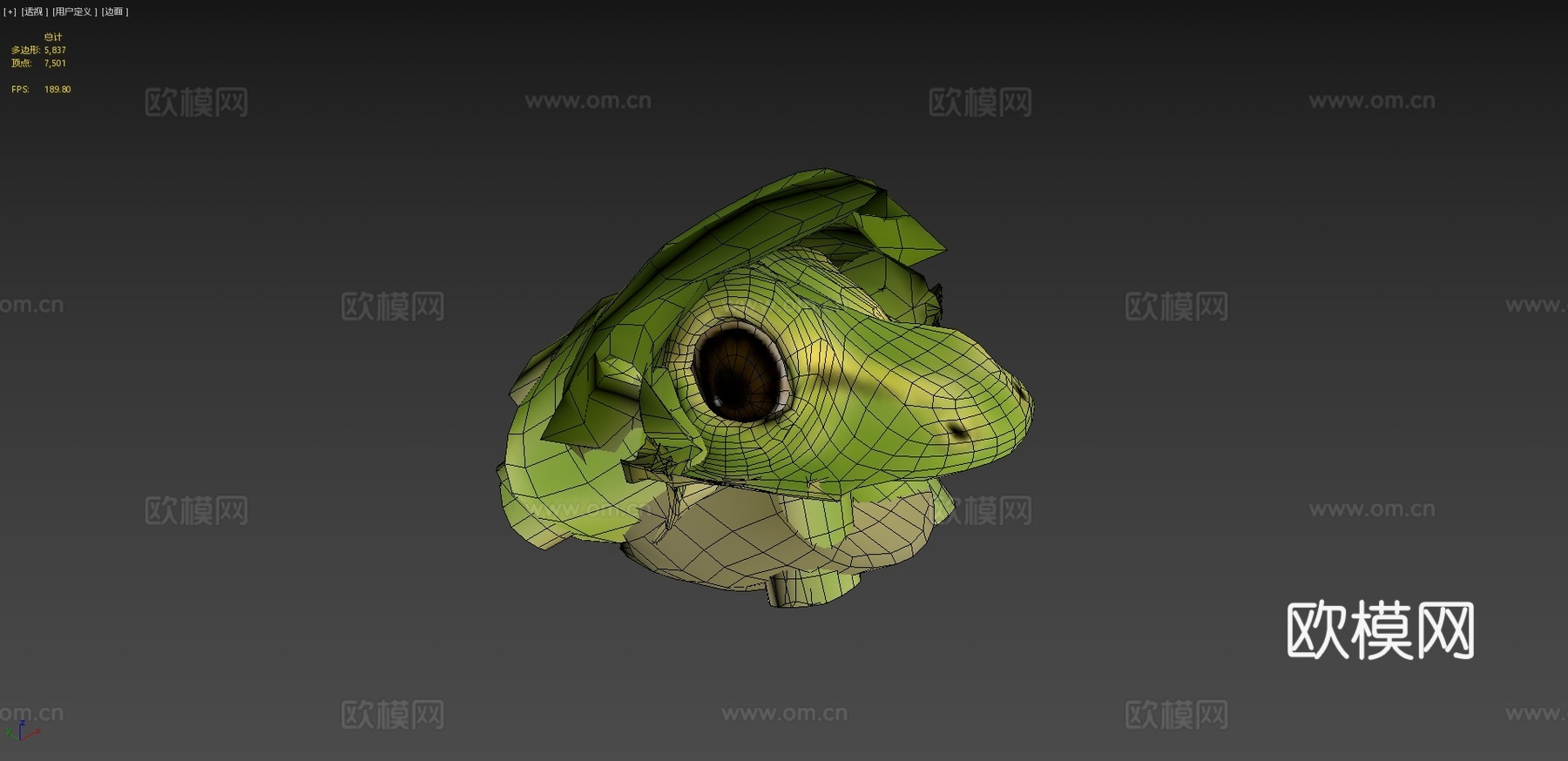 青蛙跳跃3d模型