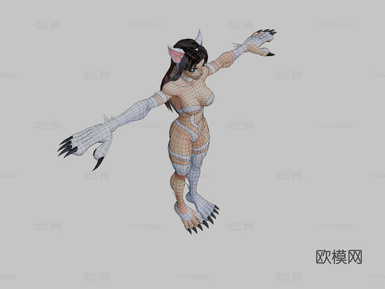 菲莉西娅3d模型下载(渲染图2)