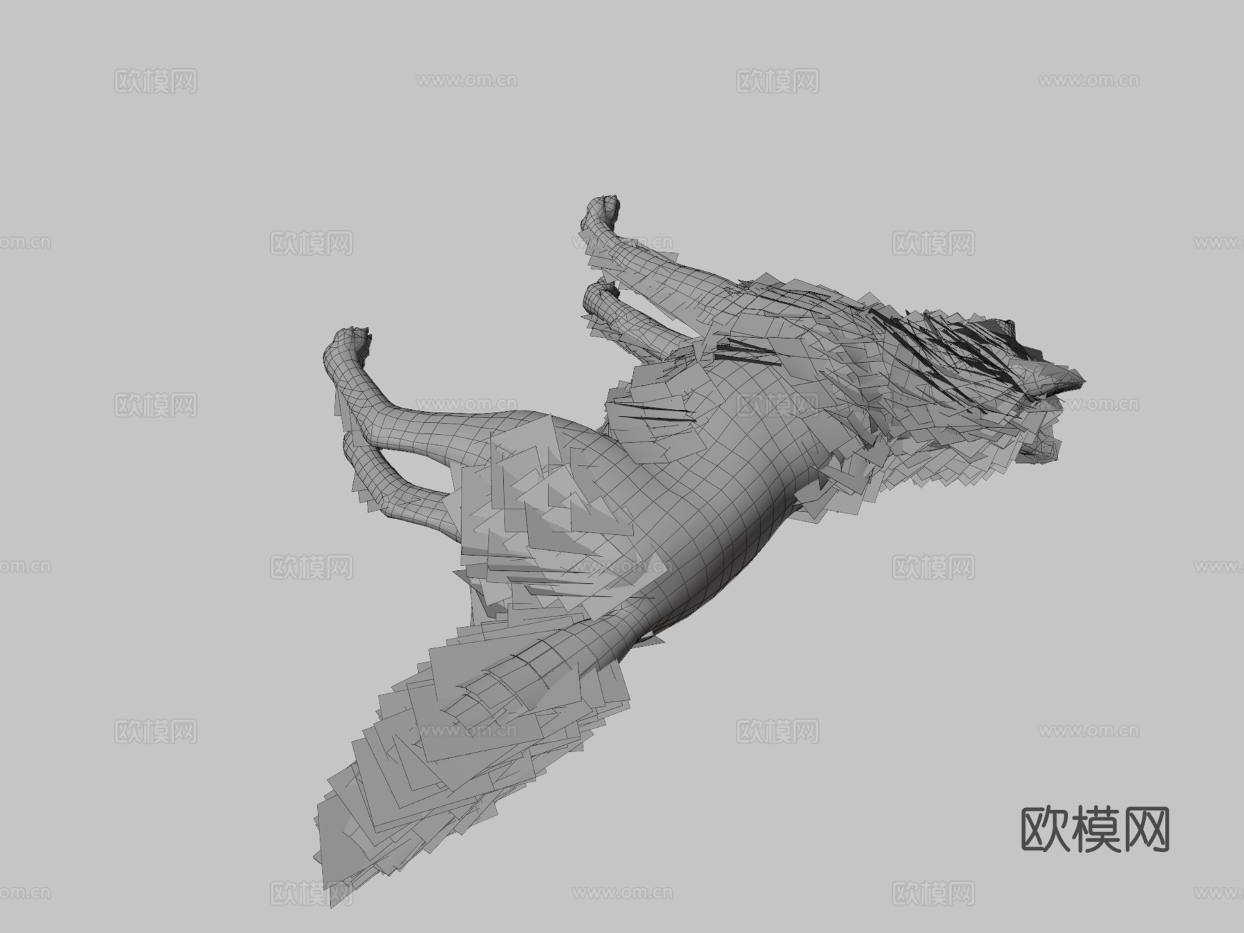 写实灰狼[使命召唤]3d模型