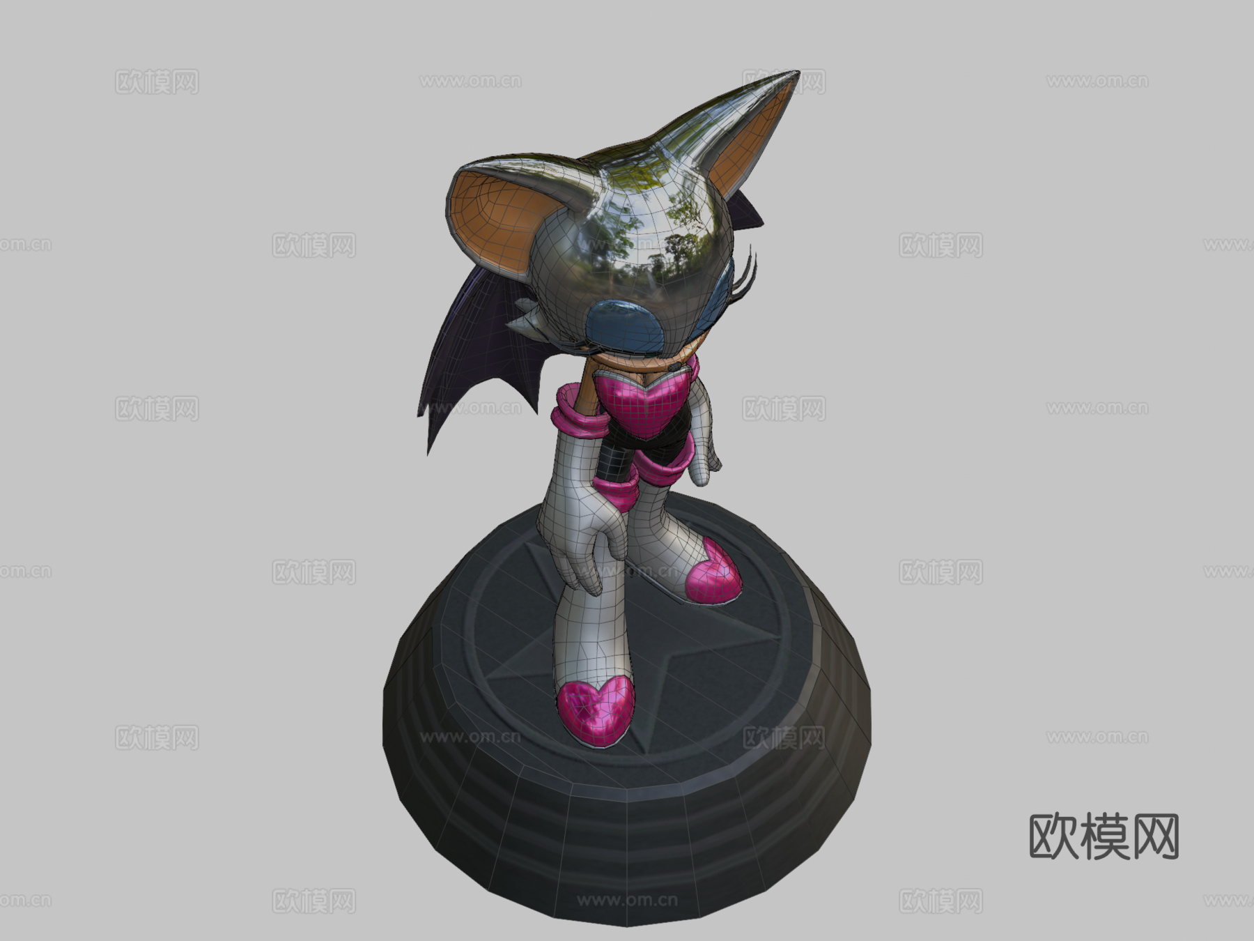 索尼克世代-蝙蝠露姬雕像3d模型