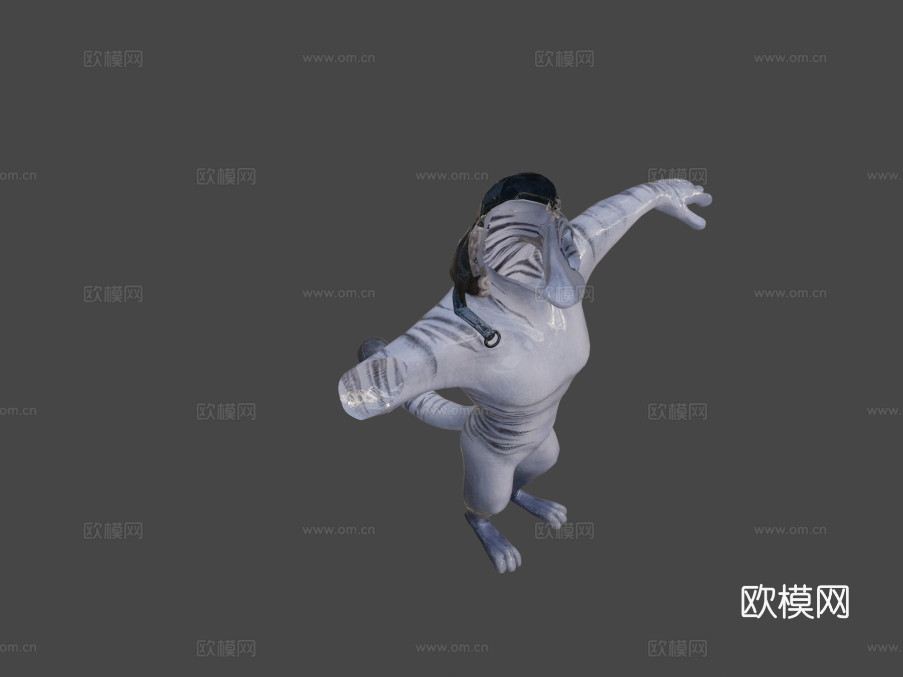 动物城风格西伯利亚虎3d模型