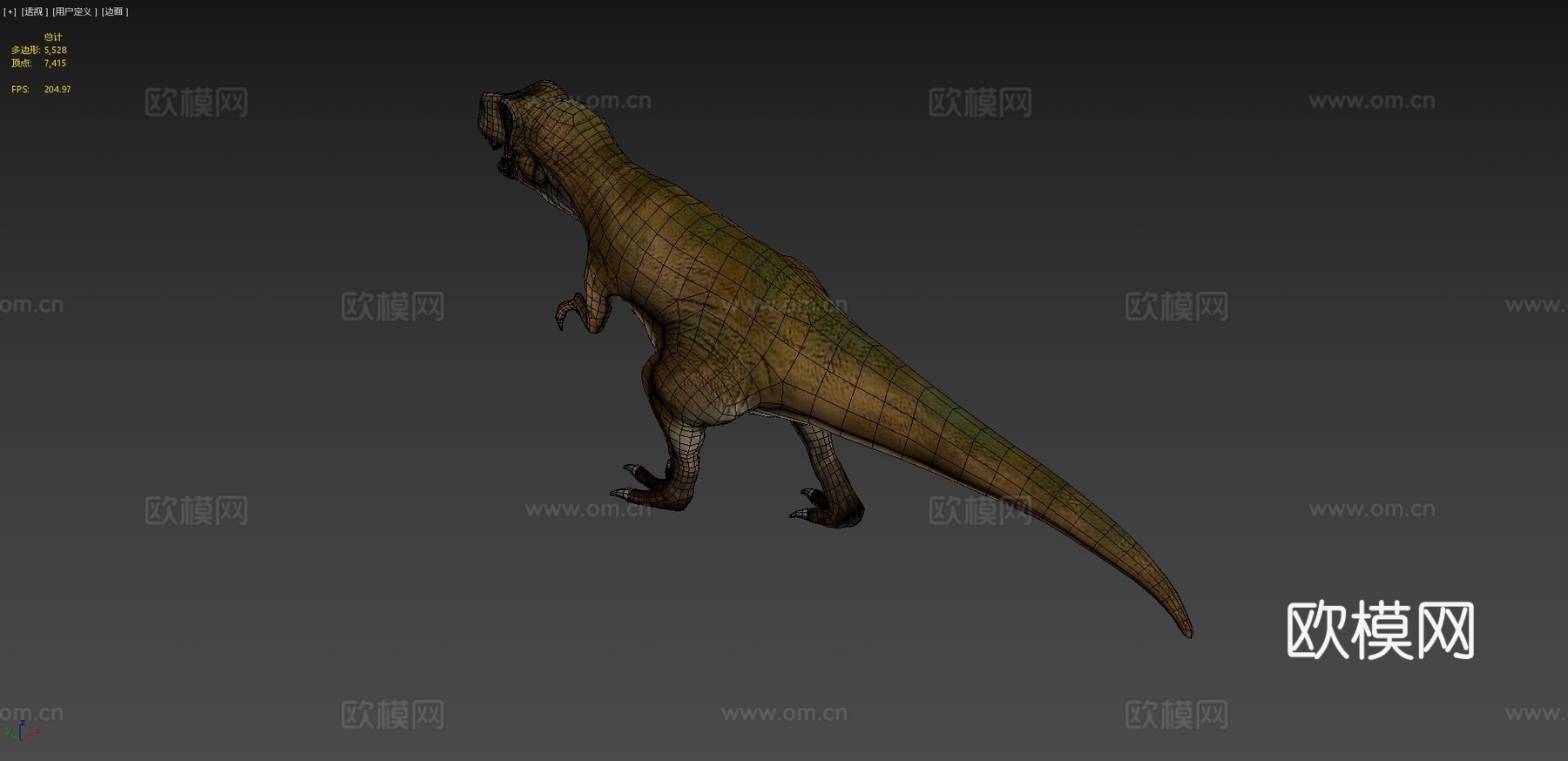 霸王龙低多边形3d模型