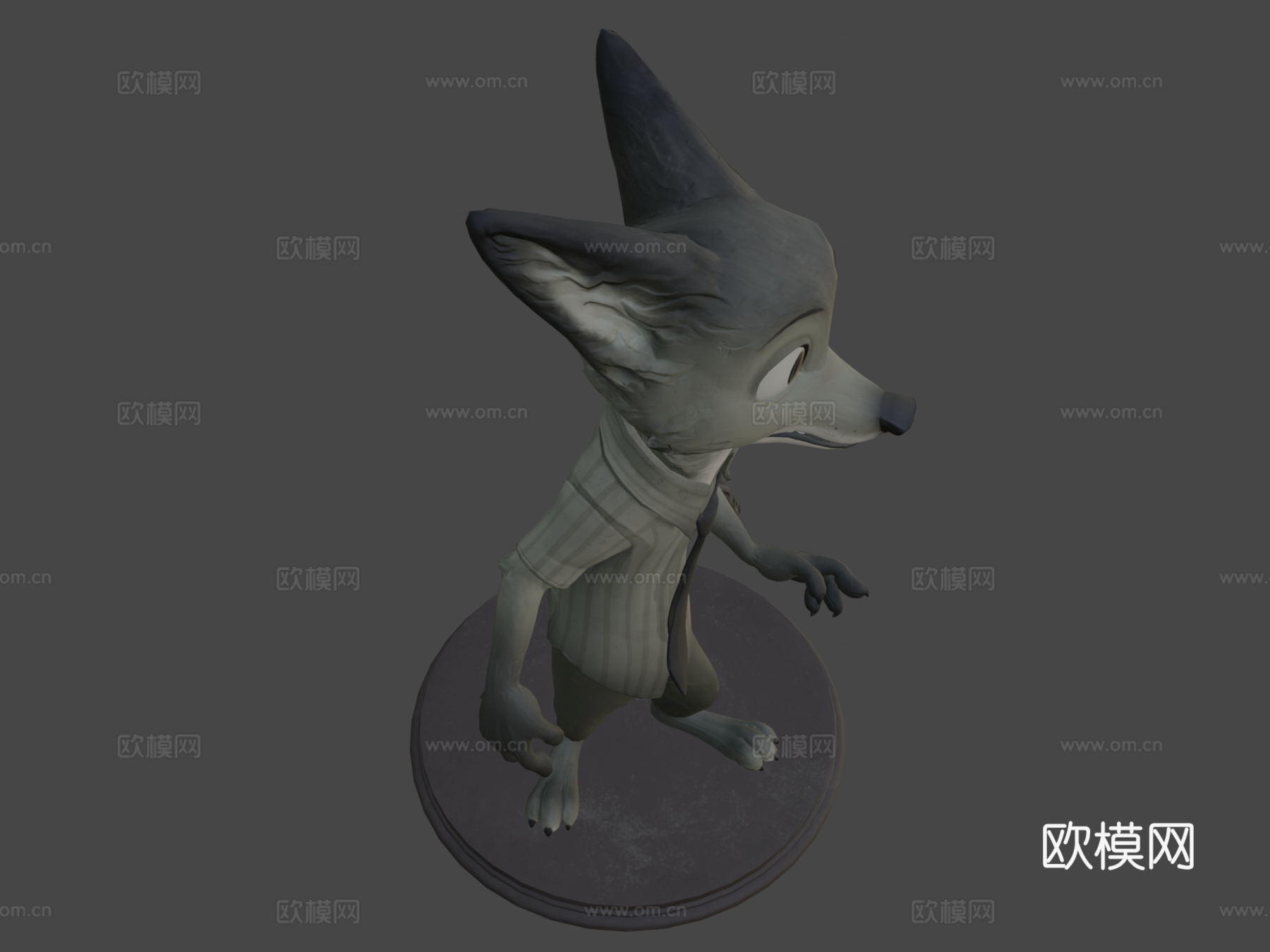 尼克王尔德雕像3d模型
