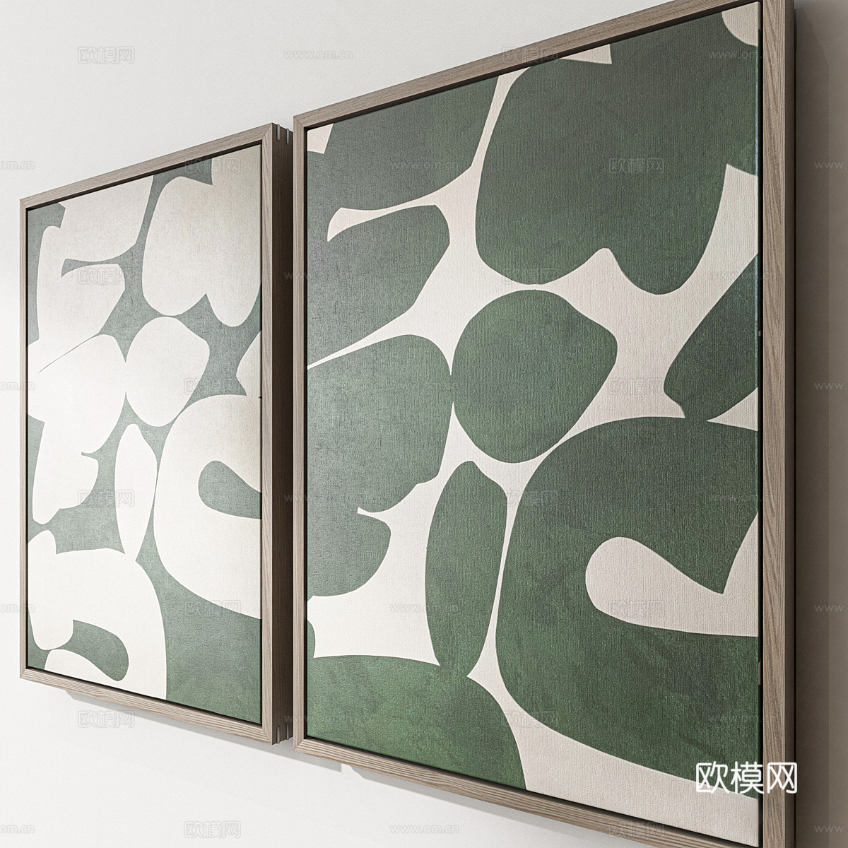 新中式装饰挂画3d模型