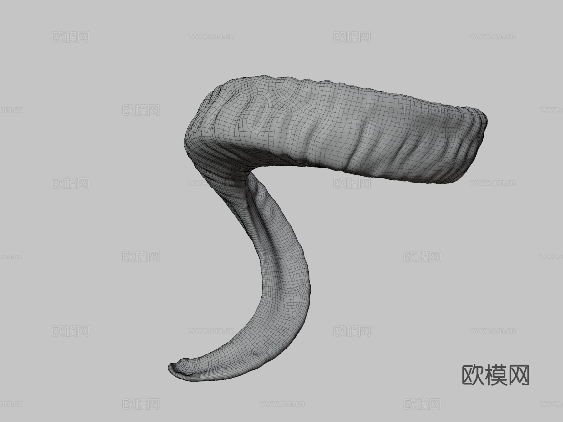 公羊角3d模型