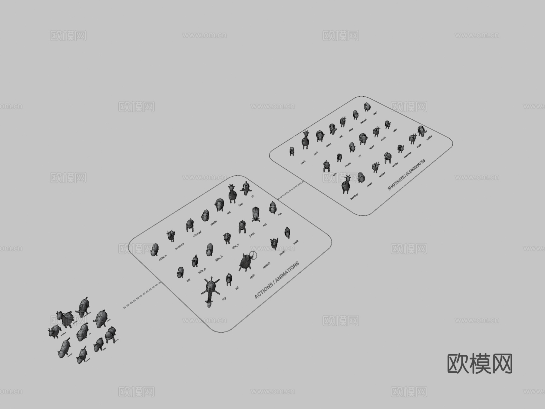 古怪系列-野生动物第二卷3d模型