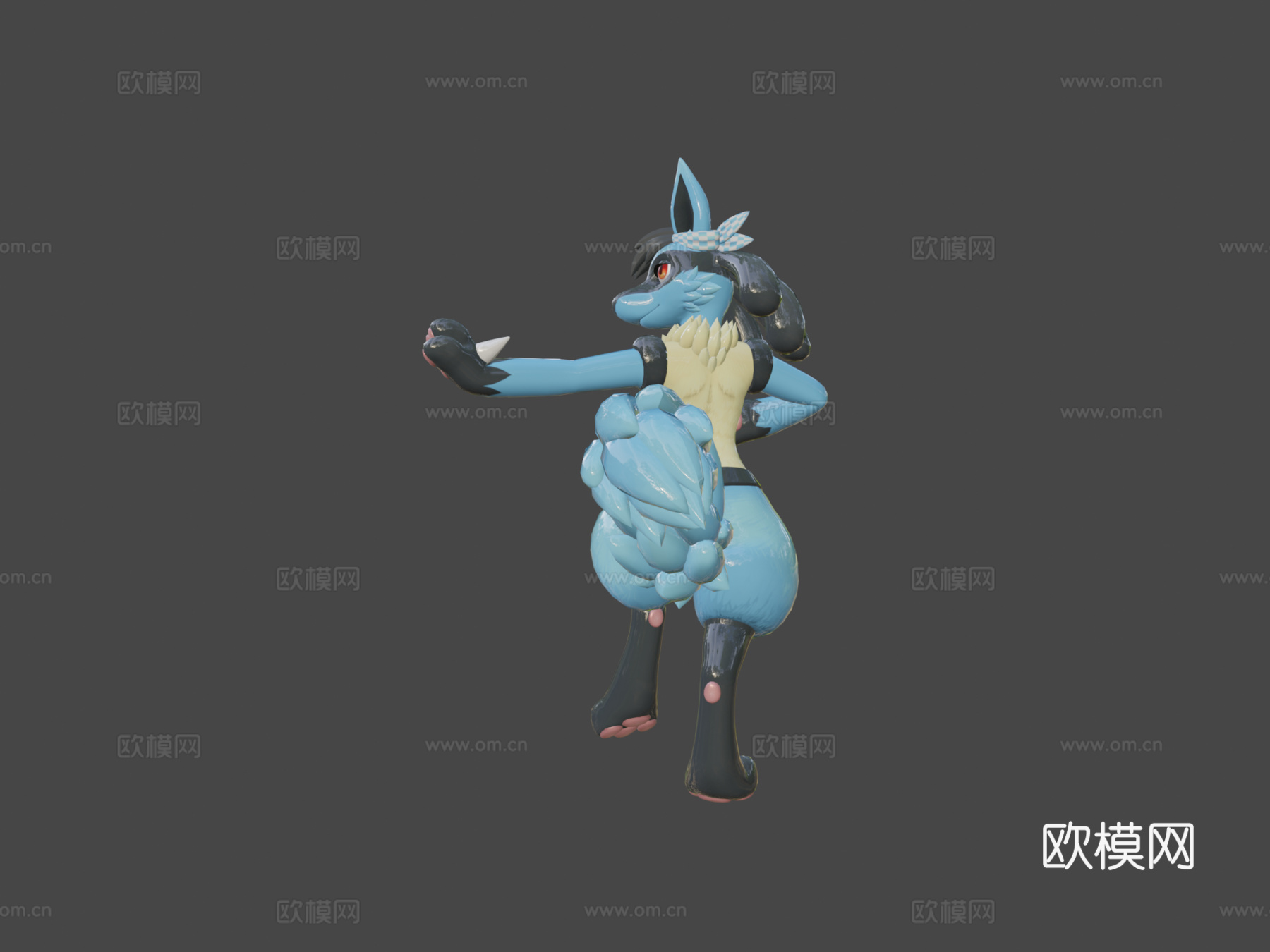 PK路卡利欧VRChat虚拟形象3d模型