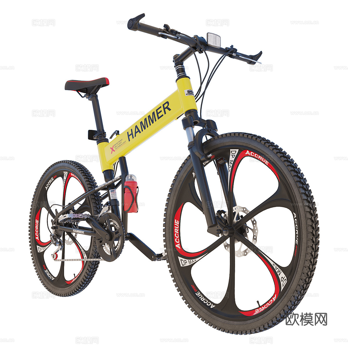 现代山地自行车3d模型