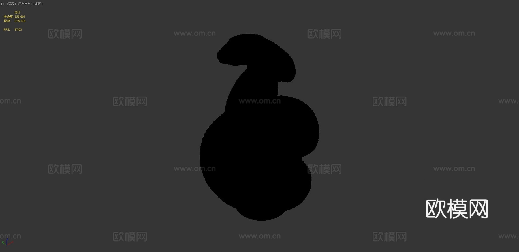 蛇雕塑3d模型