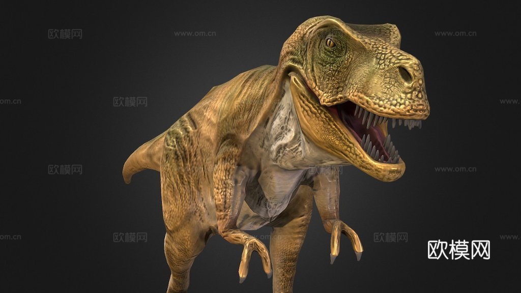 霸王龙低多边形3d模型