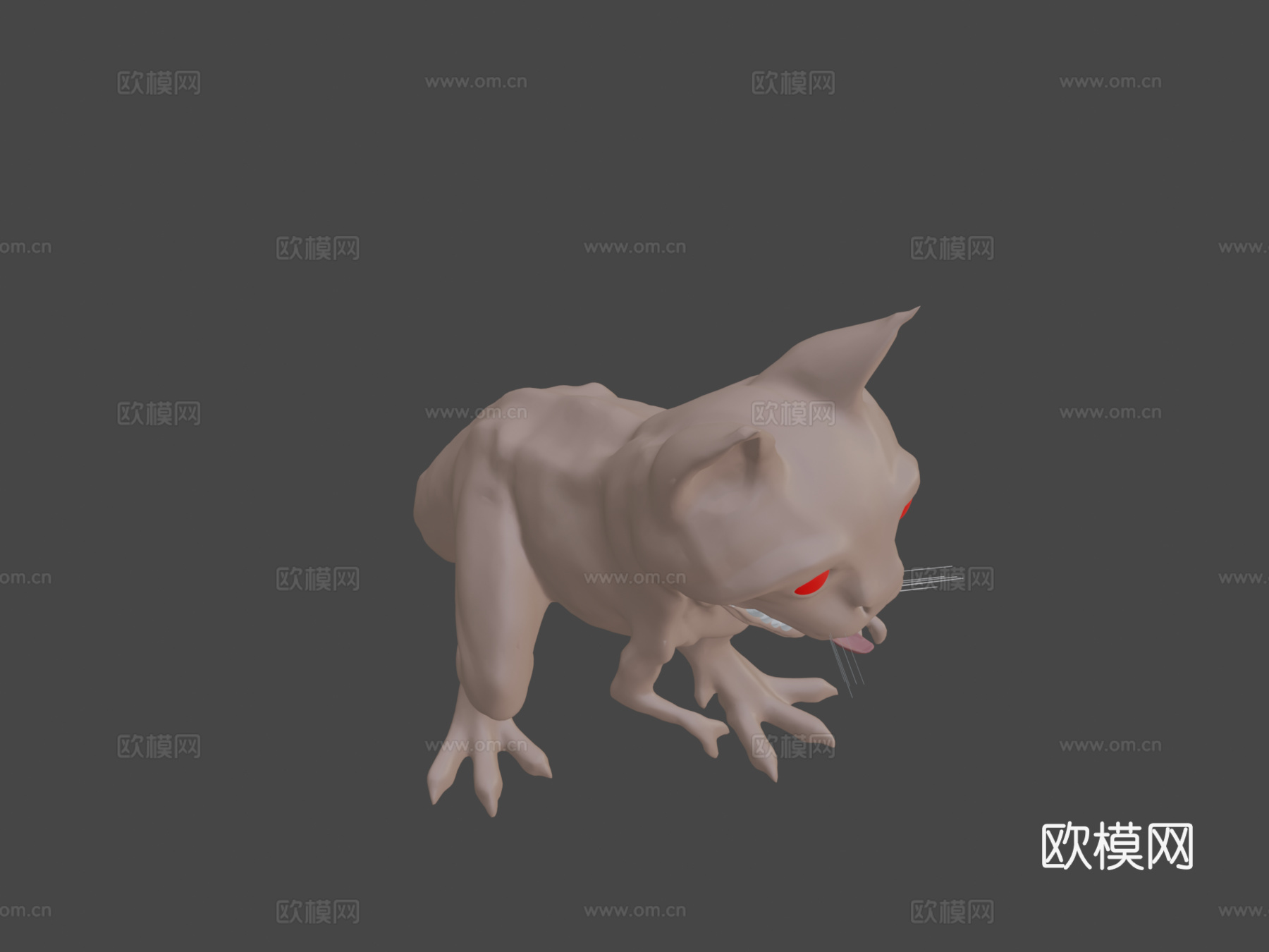 官方绑定小恐龙猫3d模型