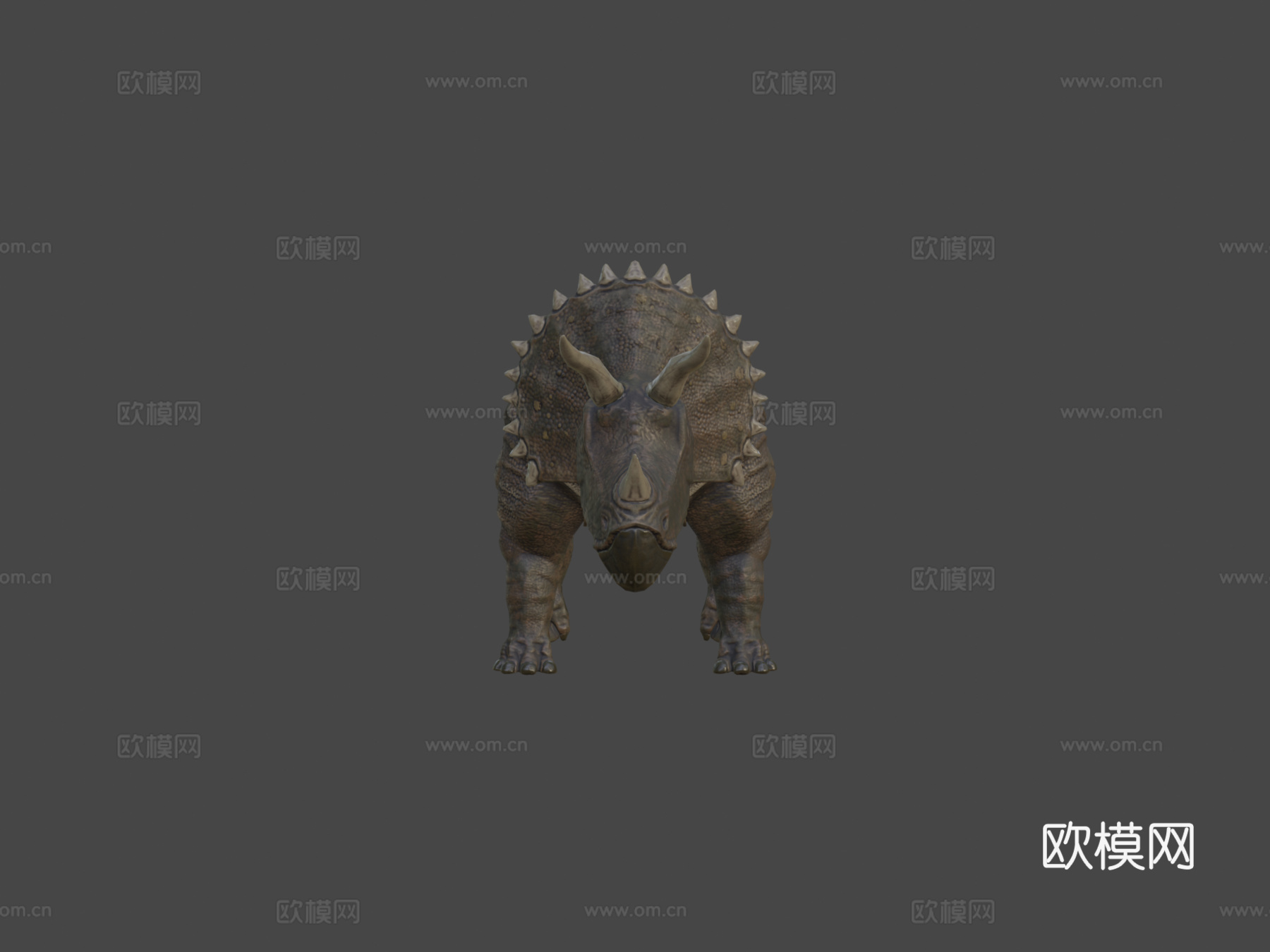 三角龙恐龙3d模型