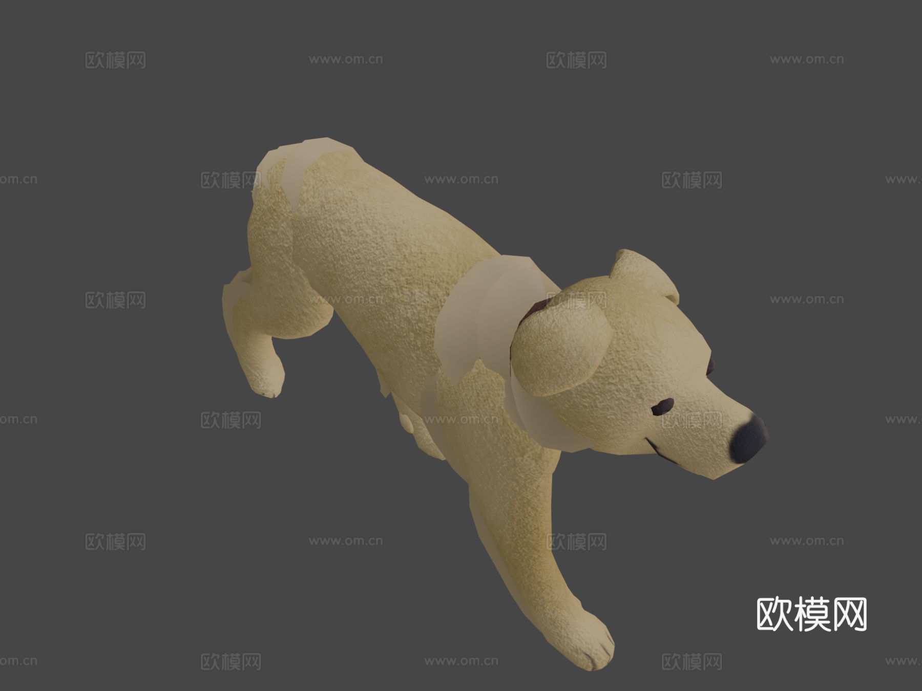 灯中狗3d模型
