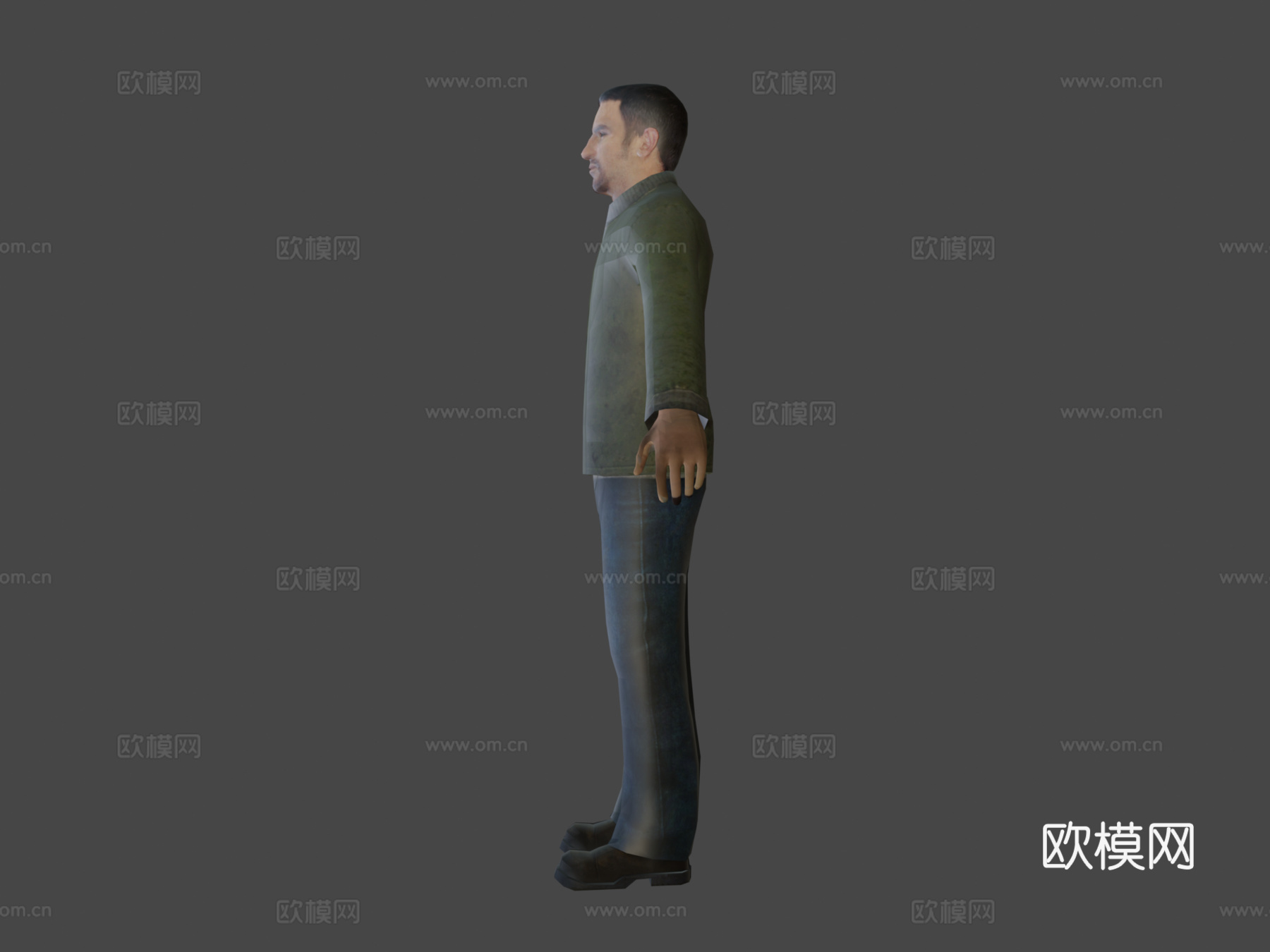 男性_07面部3d模型