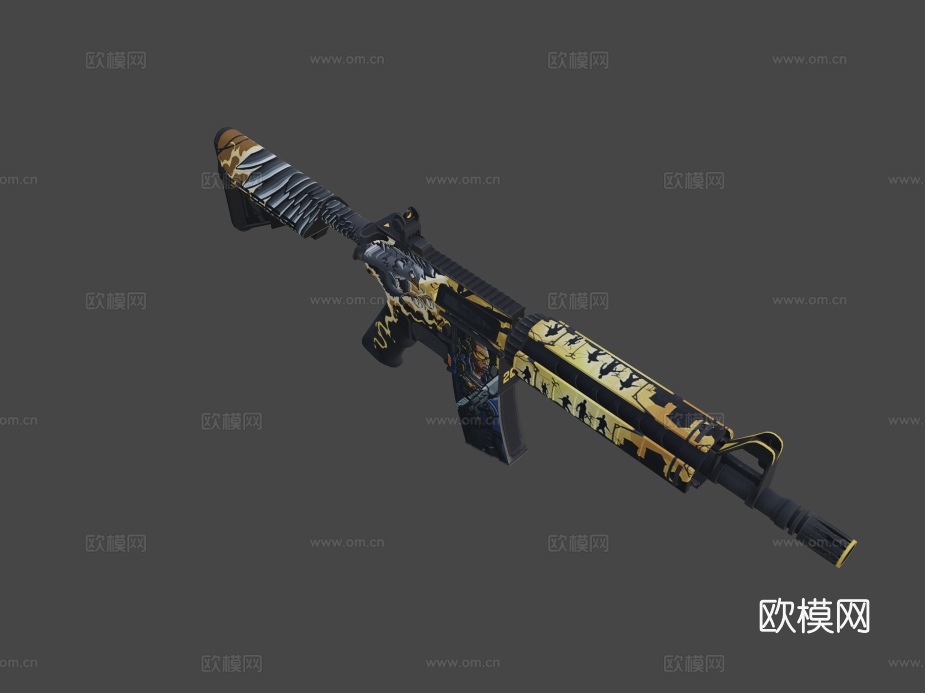 M4A4-离合器3d模型