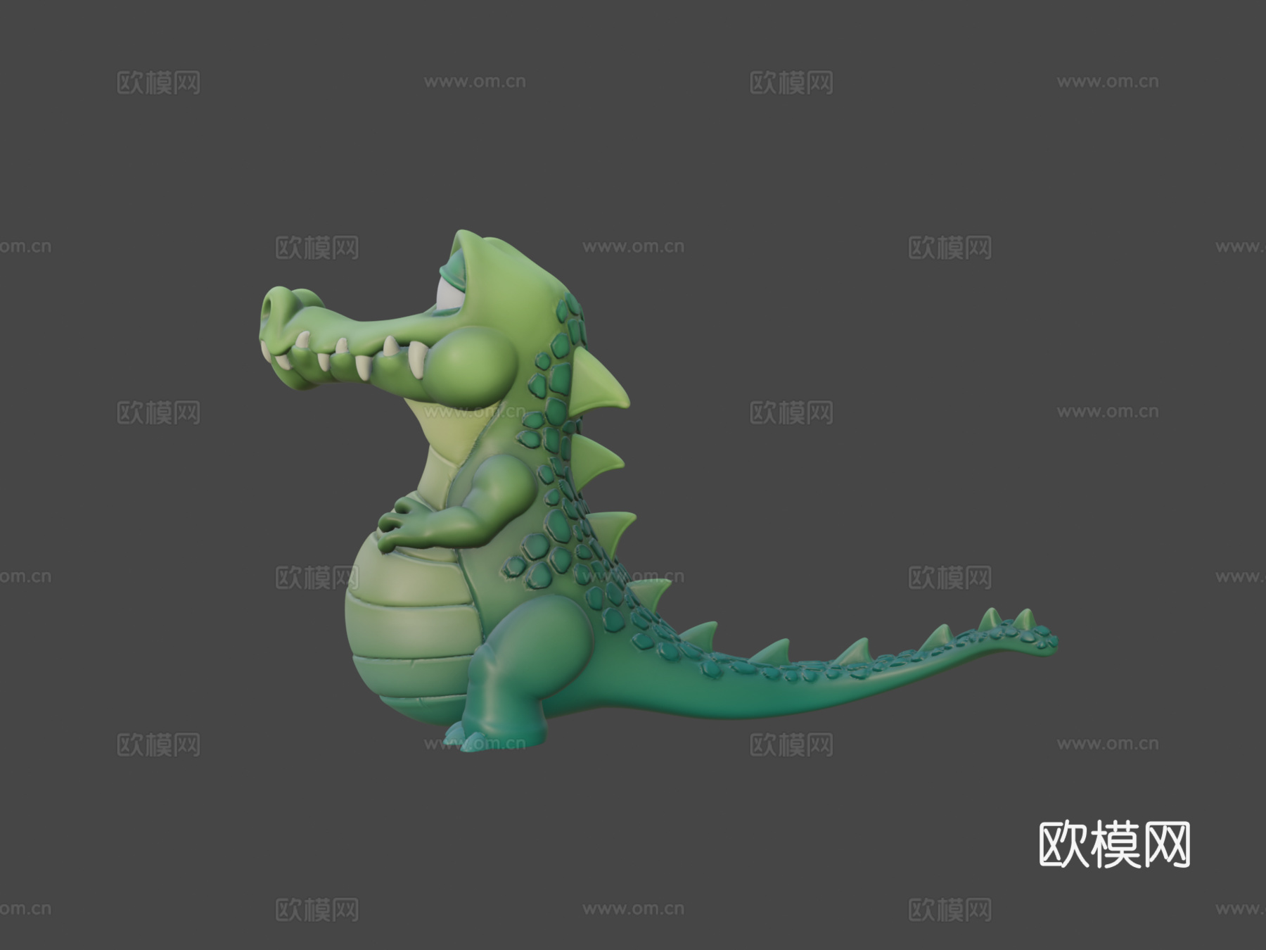 快乐鳄鱼3d模型