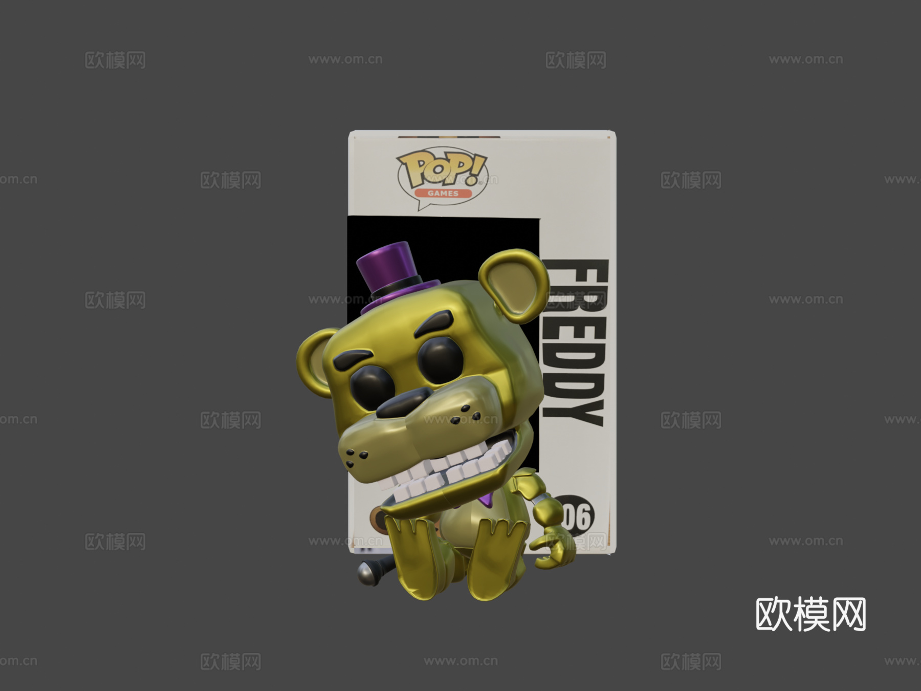 弗雷迪FunkoPop-玩具熊的五夜后宫3d模型