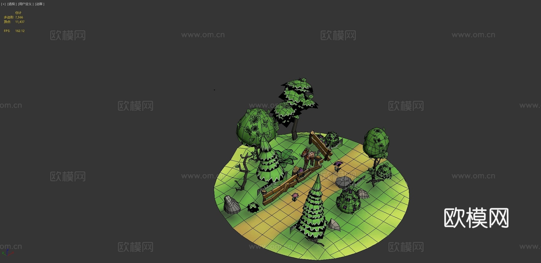 森林立体模型3d模型