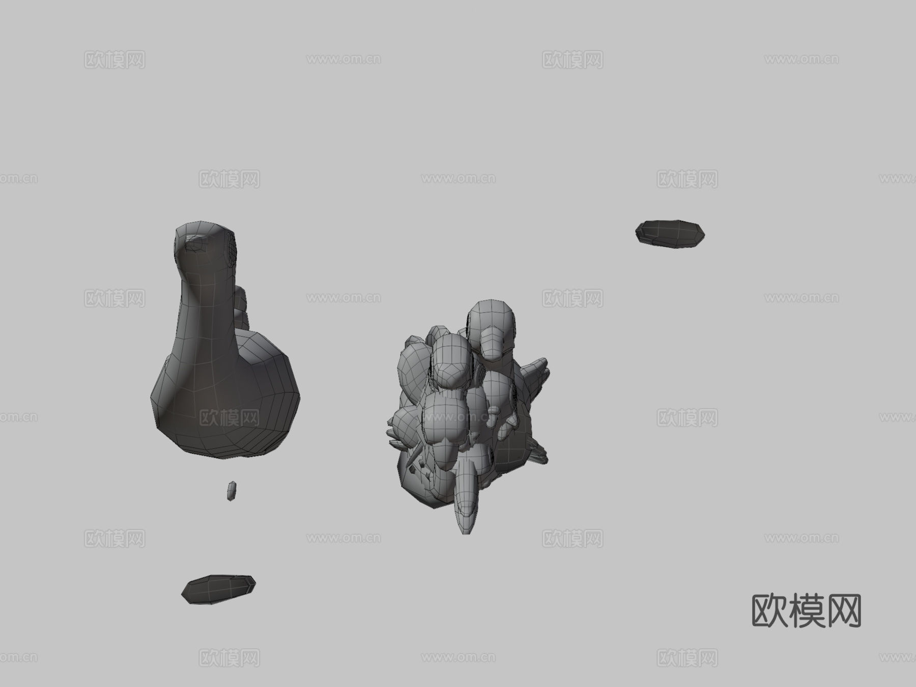 古怪系列-鸟类捆绑包3d模型