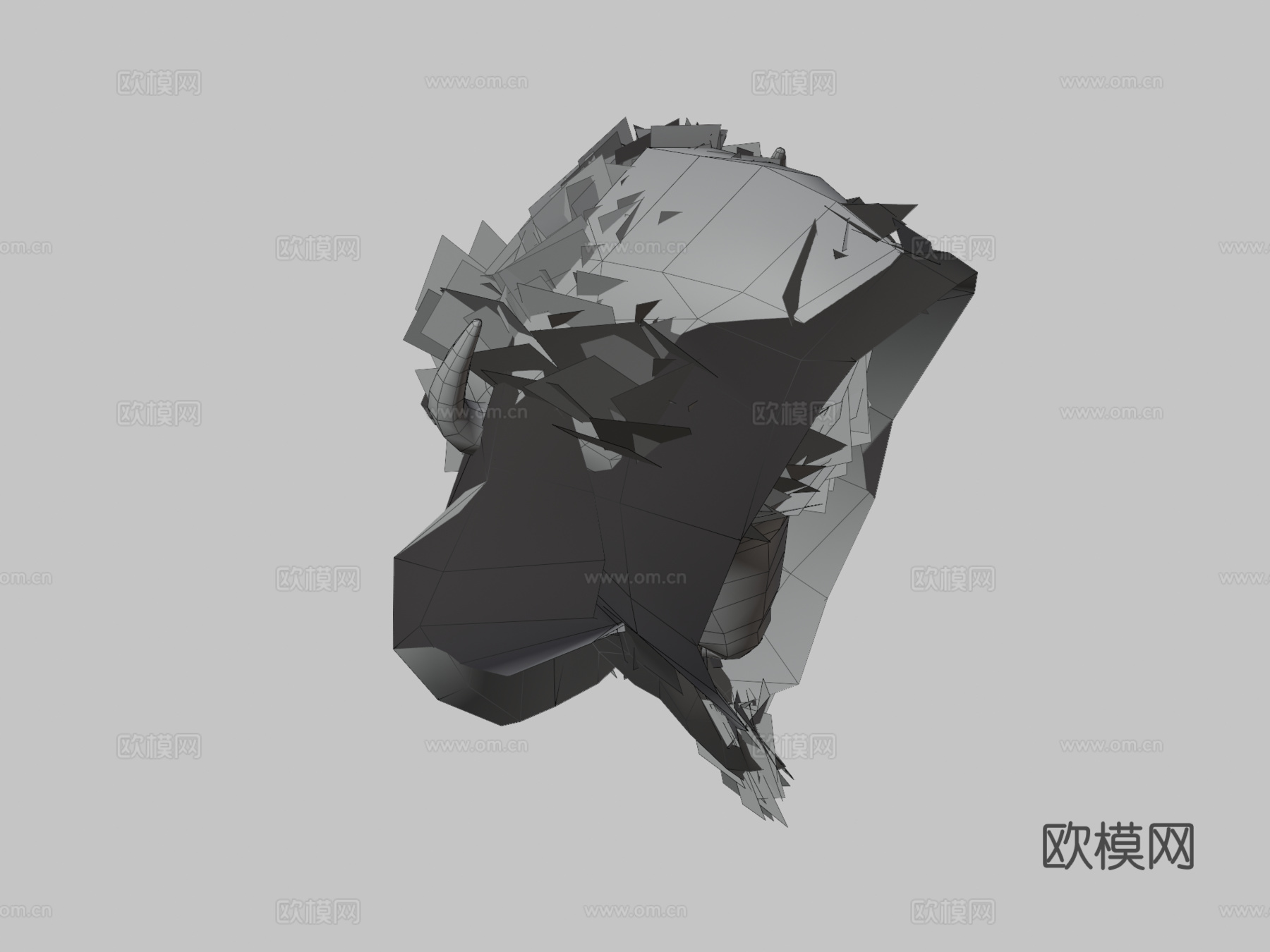 动物王国-美洲野牛(雄性)3d模型