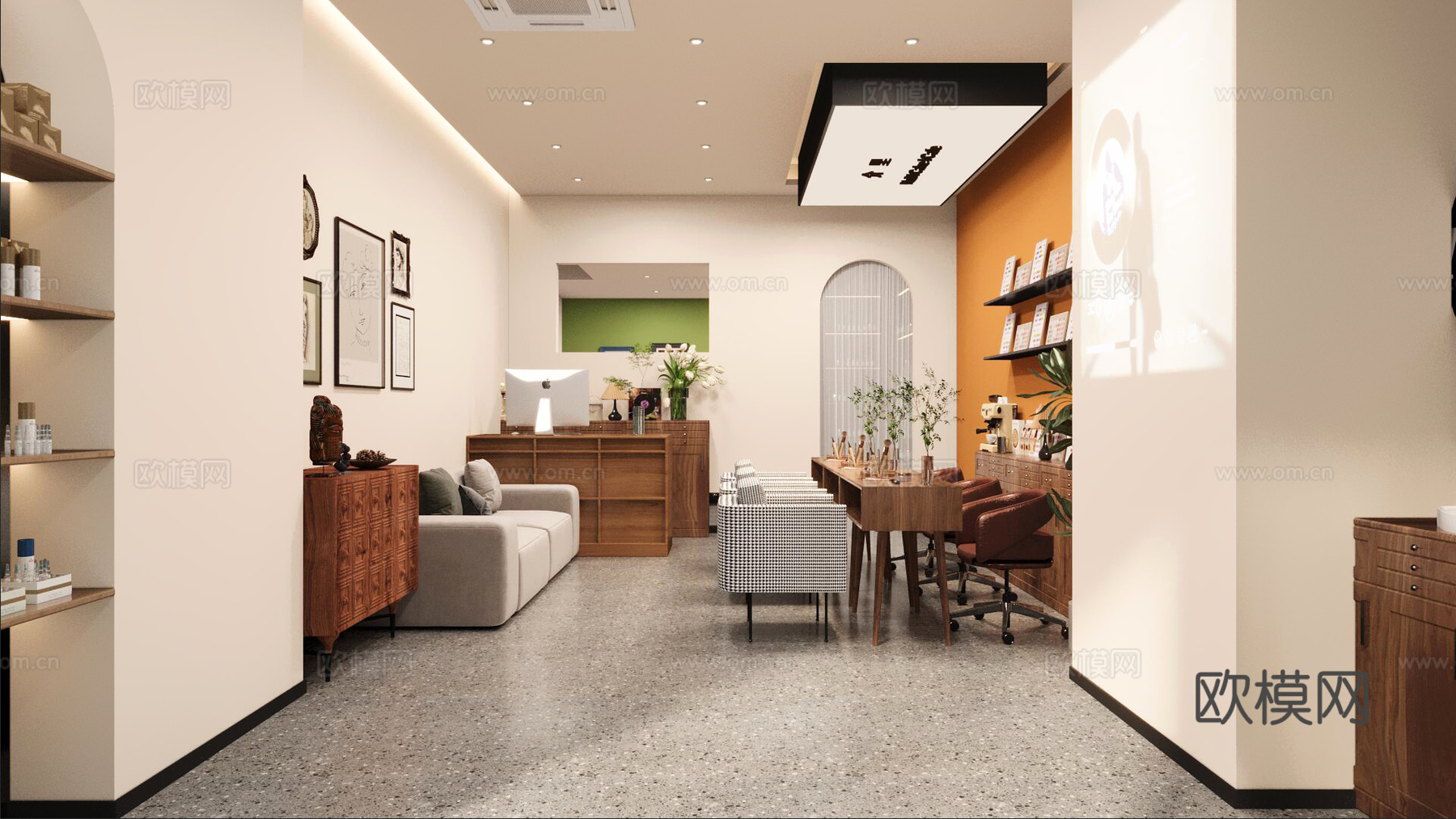 美甲店3d模型