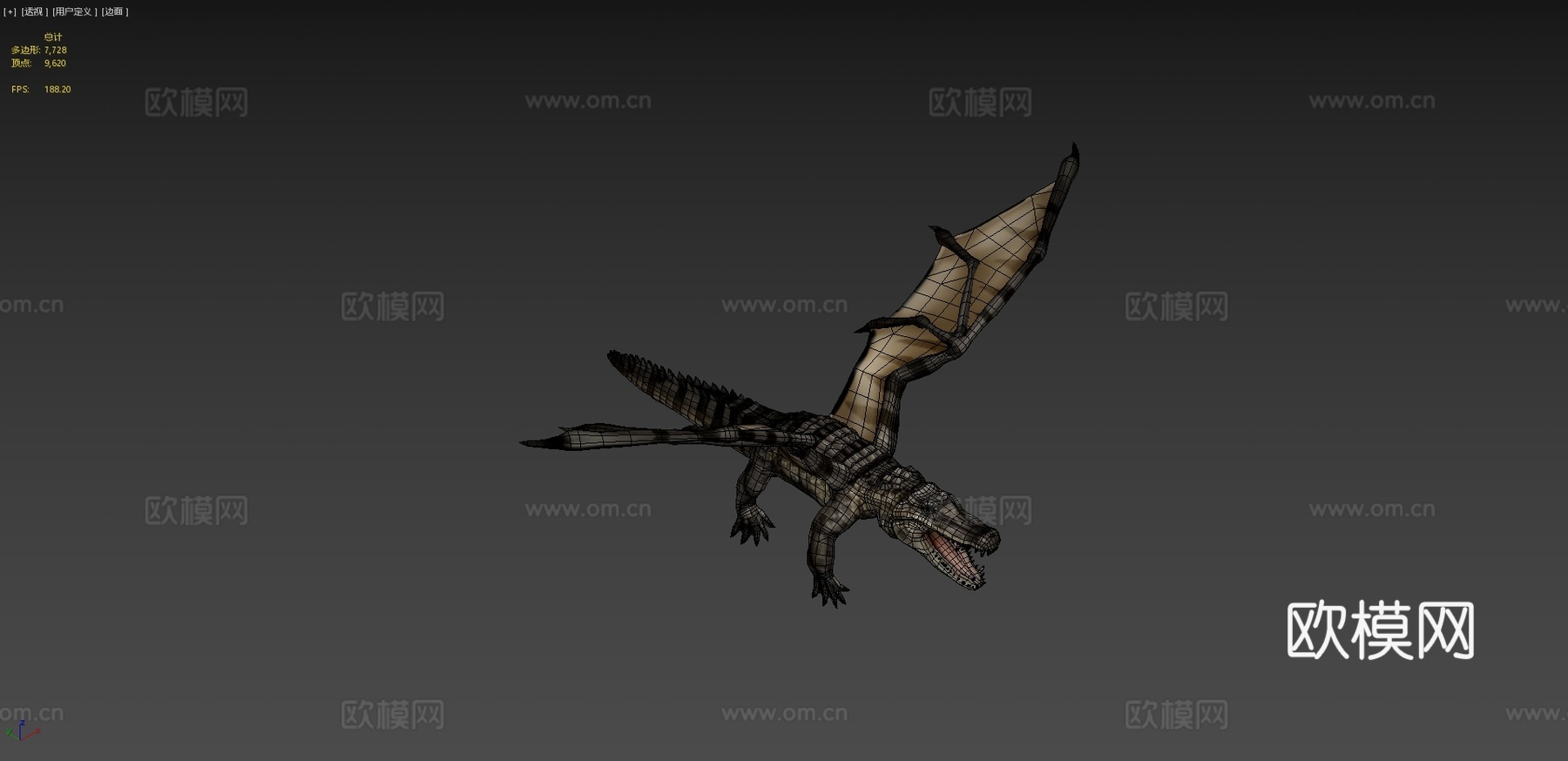 鳄鱼3d模型