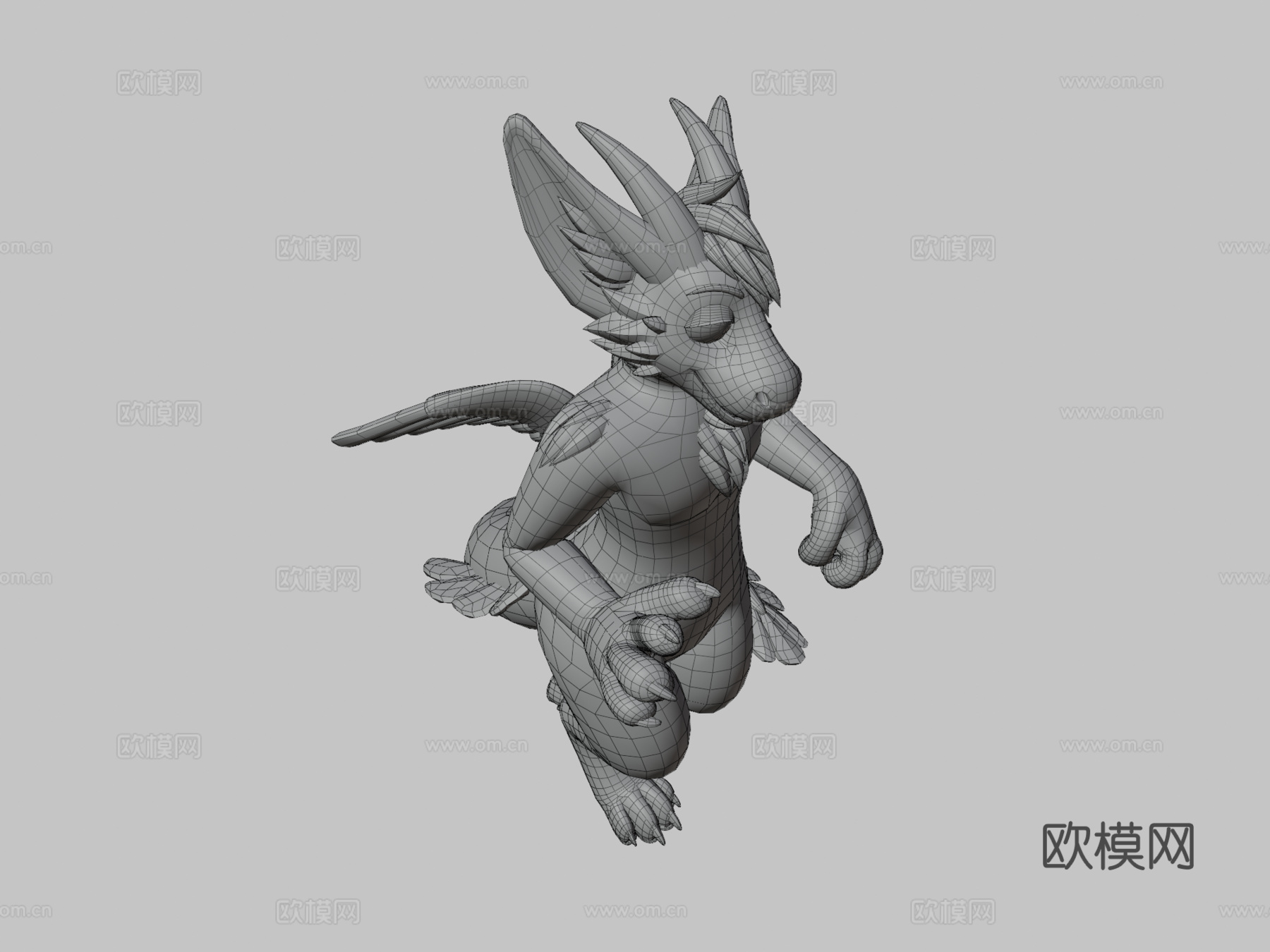 [付费]荷兰天使龙VRChat虚拟形象3d模型