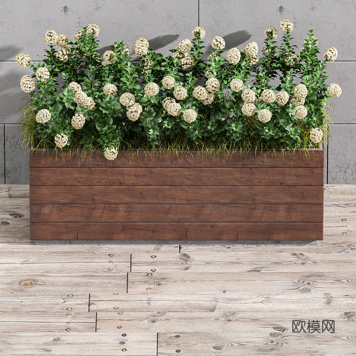 植物箱 花箱3d模型