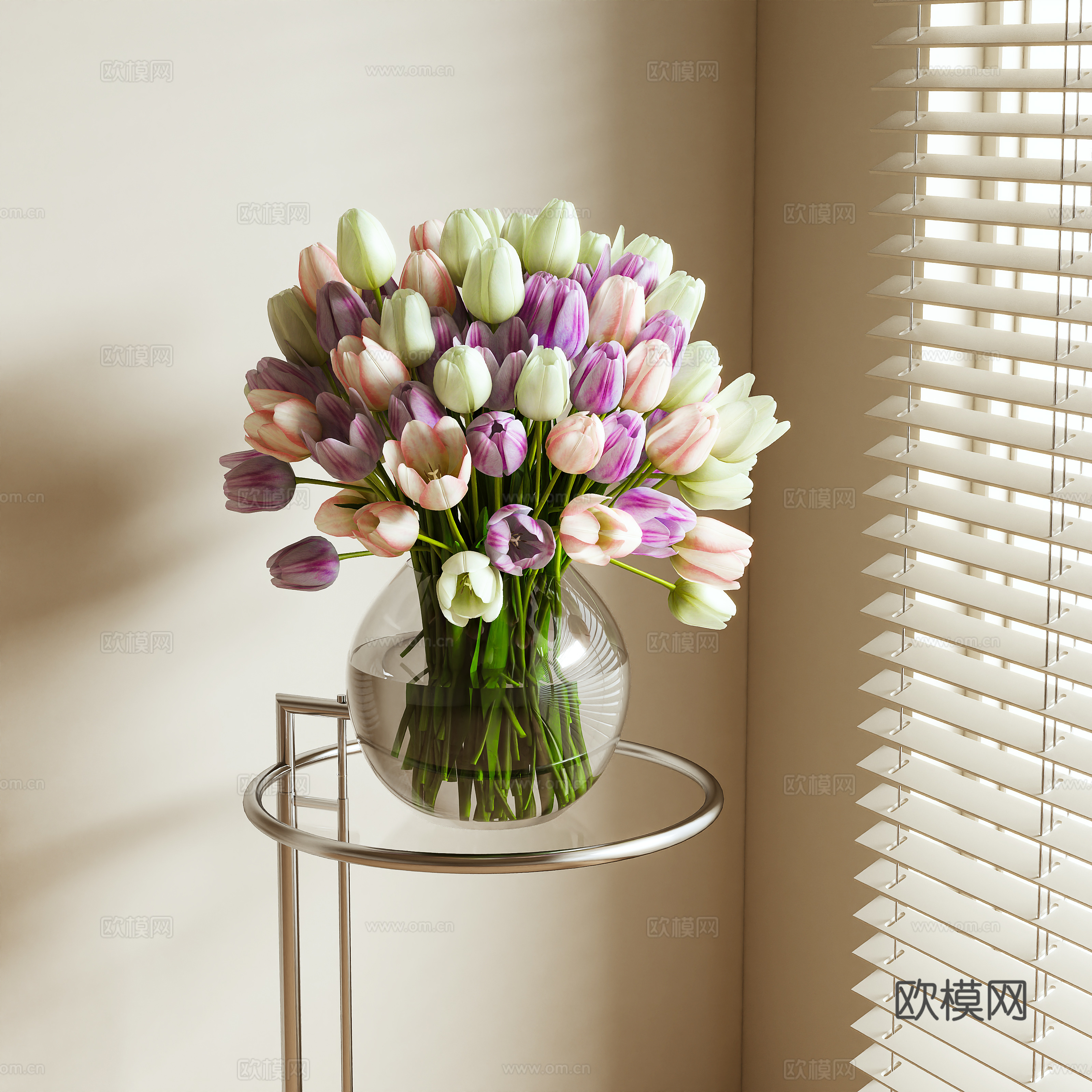 现代花卉 插花3d模型