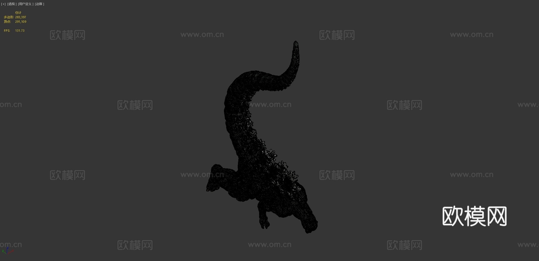 年哥斯拉雕像3D扫描3d模型