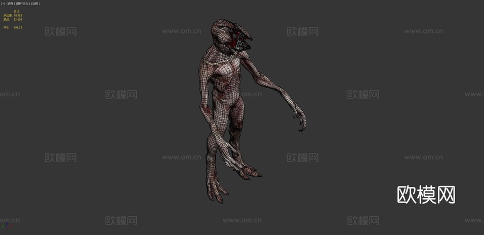 阿尔法魔王(怪奇物语)重贴图3d模型下载(渲染图4)