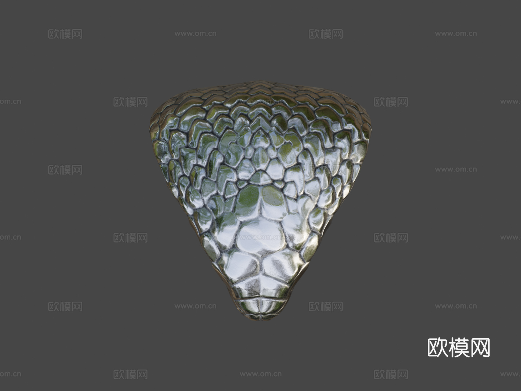 金属蛇雕像3d模型