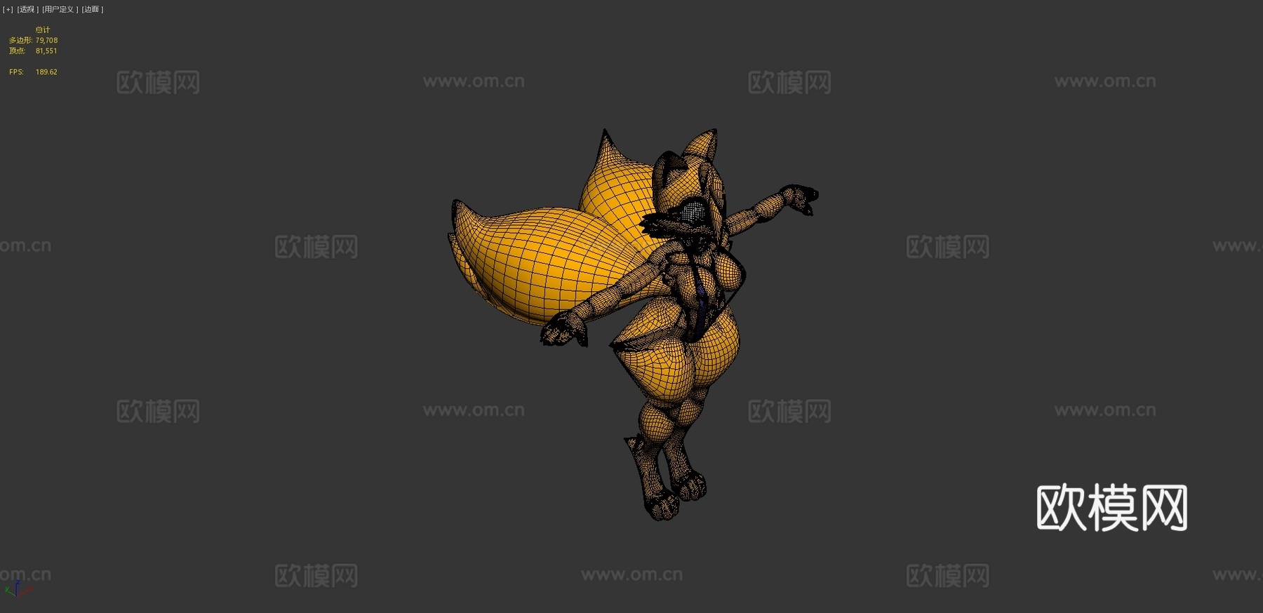 雌性索尼克3d模型