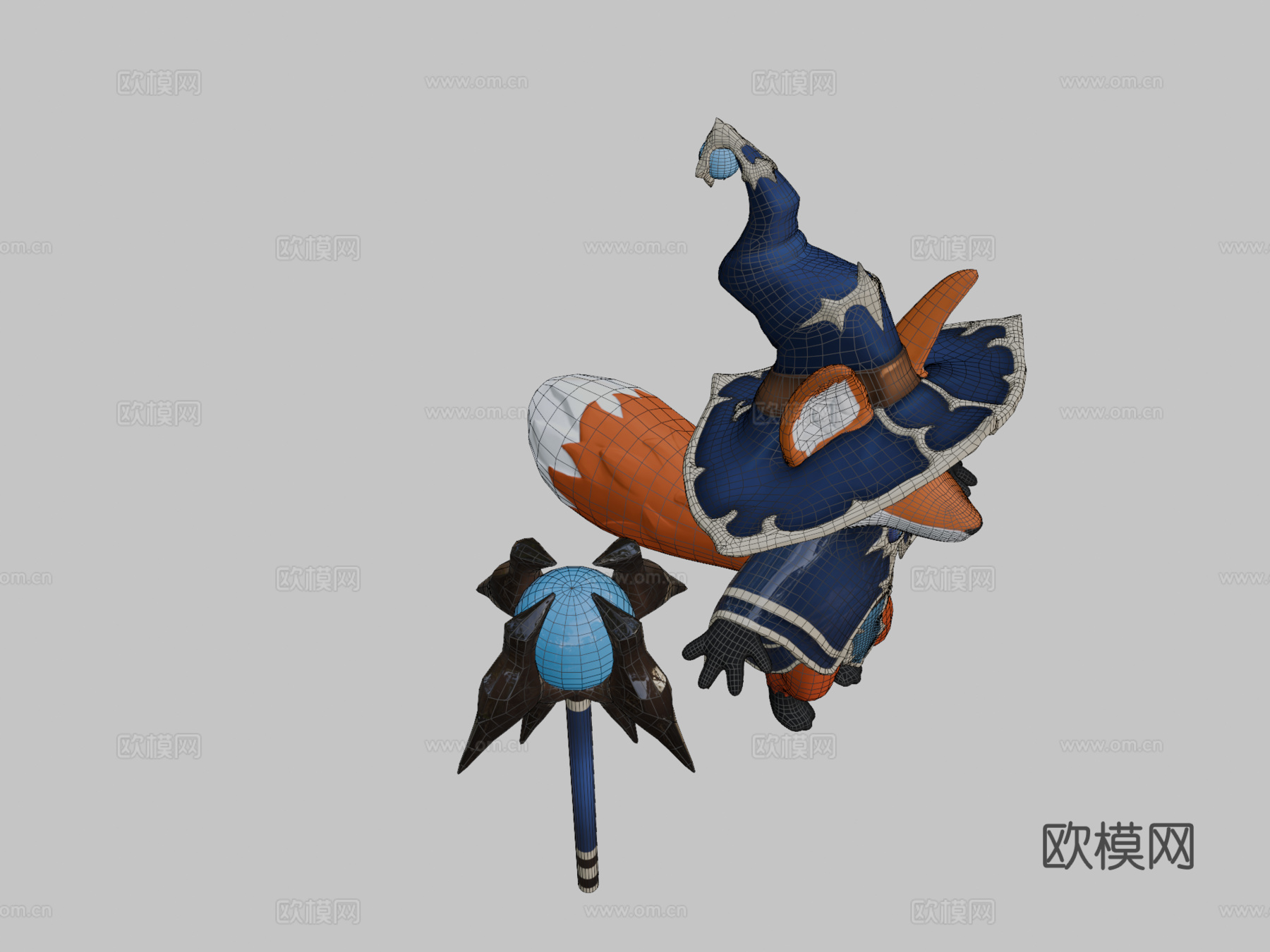狐狸法师角色3d模型