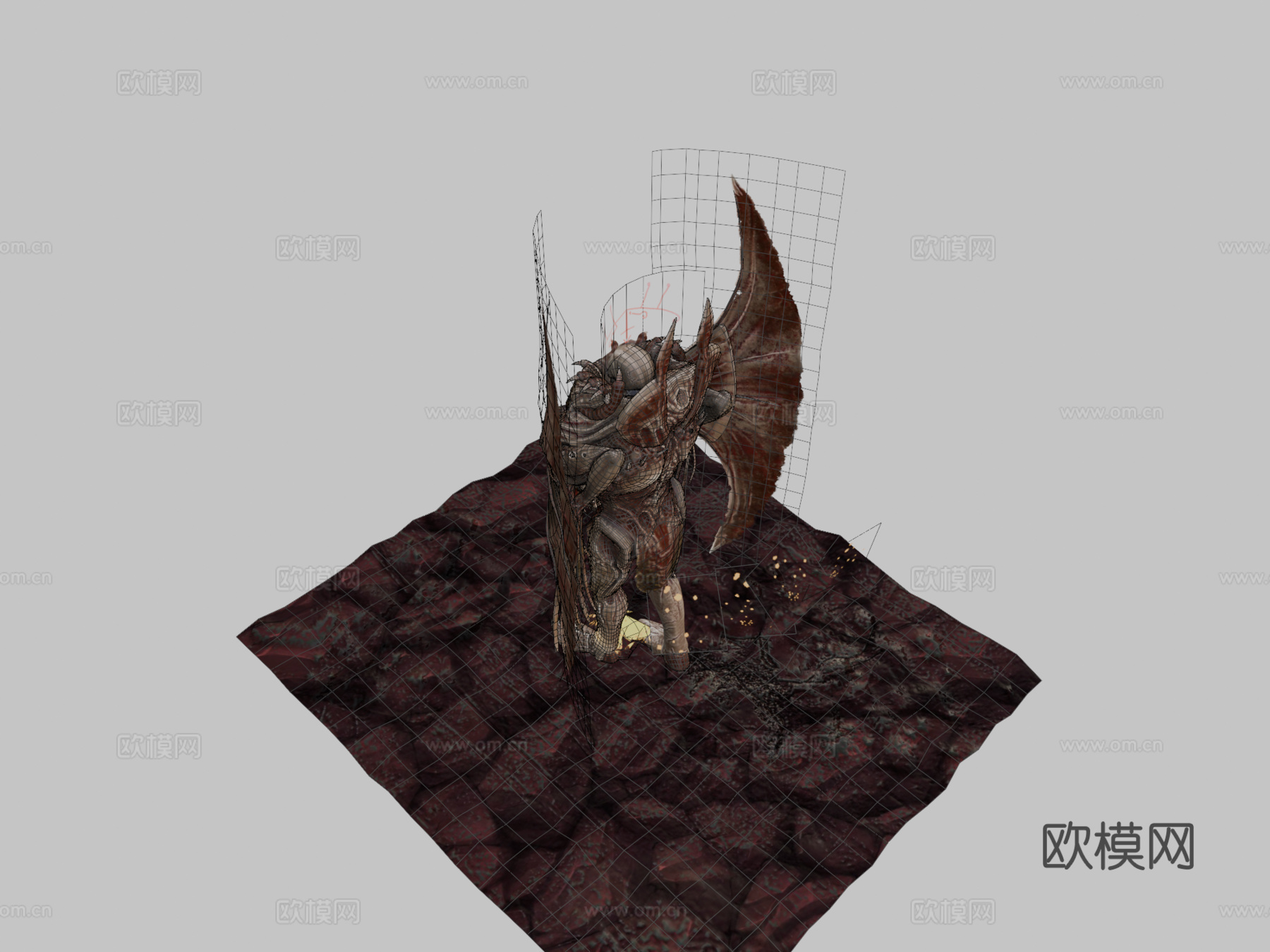 地狱怪物3d模型