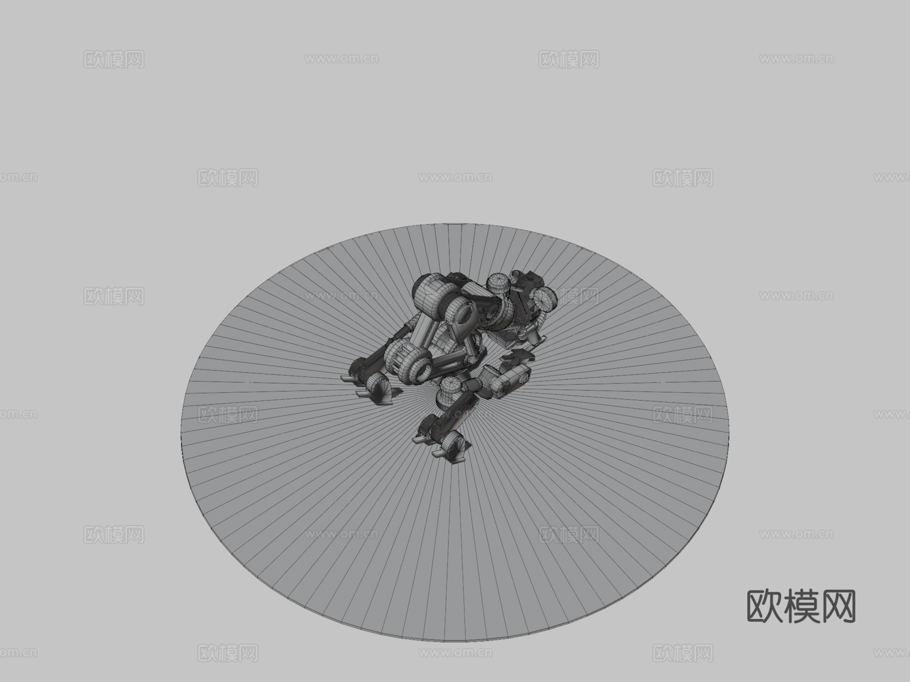 机械颈行者3d模型