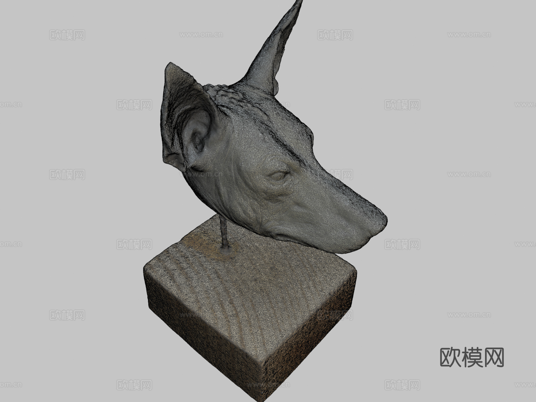 艾伦·卡拉斯科的狗头3d模型