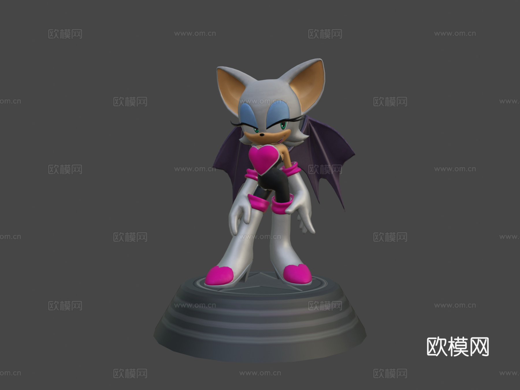 索尼克世代-蝙蝠露姬雕像3d模型