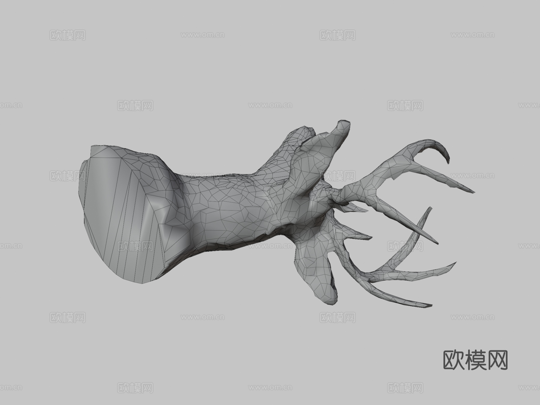 鹿首3d模型